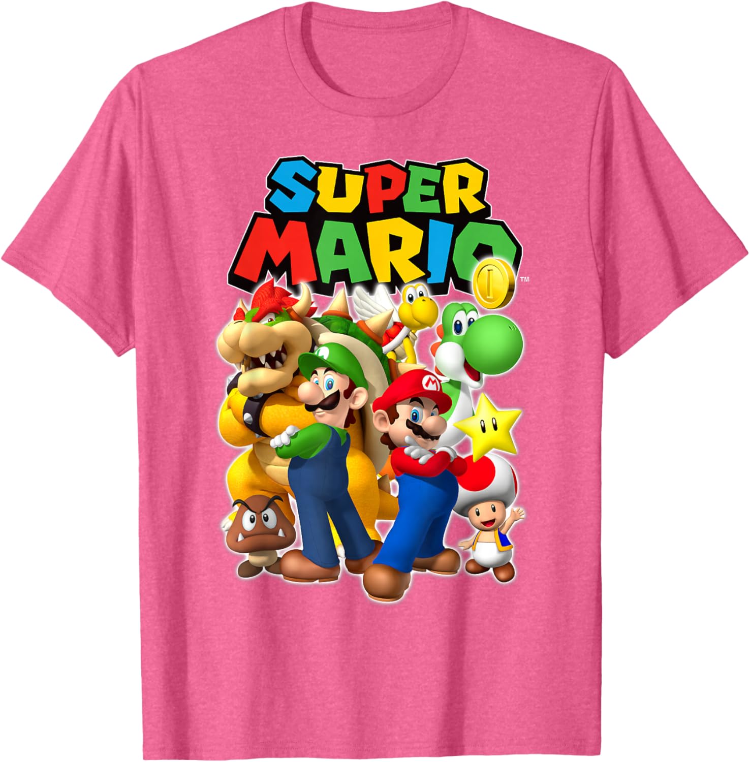 Super Mario Originals Group Shot T-Shirt for Gamers and Fans - 5