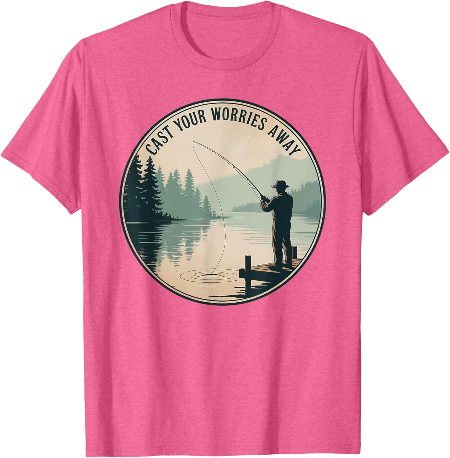 Relaxing Fishing Scenery T-Shirt for Nature Lovers and Outdoor Enthusiasts - 6