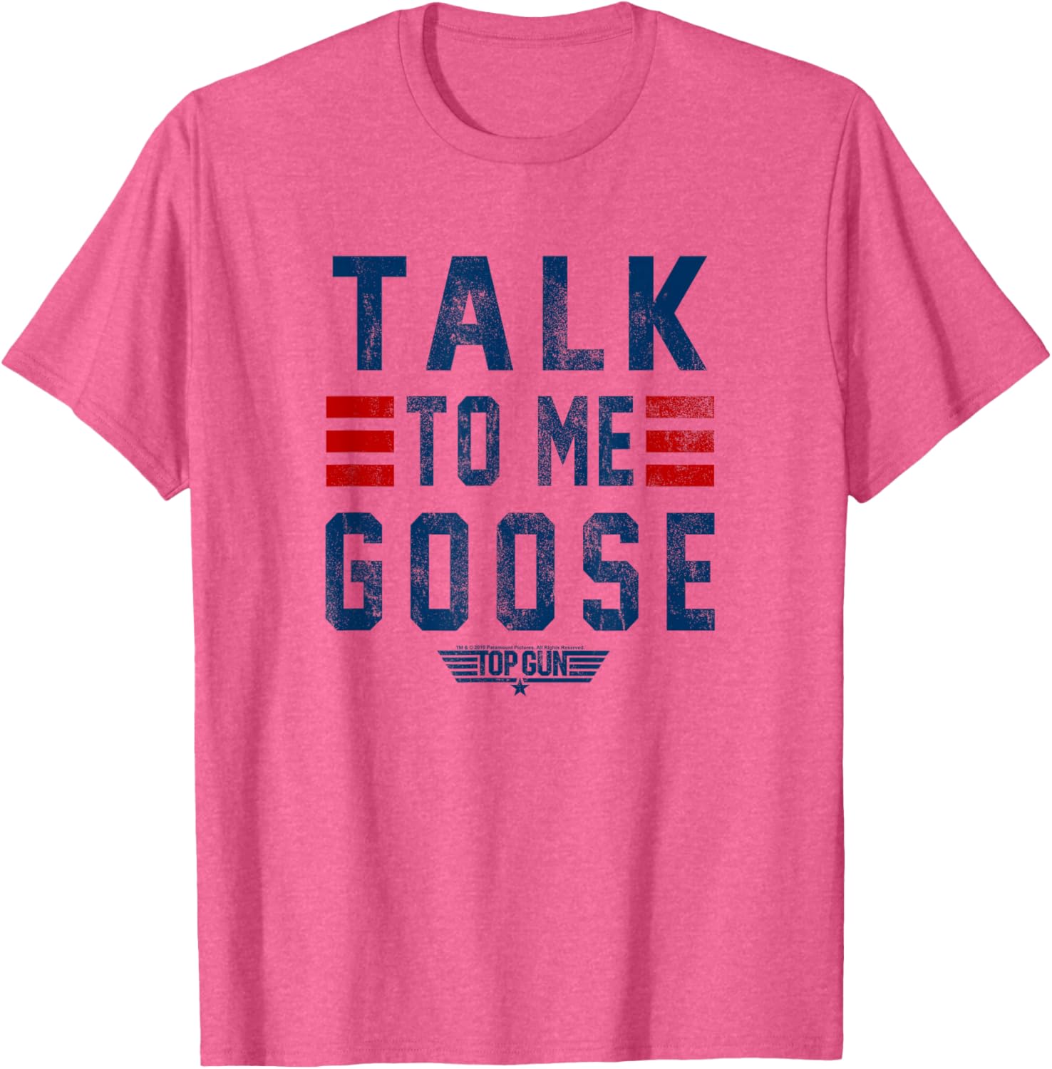 Top Gun Talk To Me Goose Distressed Graphic Short Sleeve T-Shirt - 1