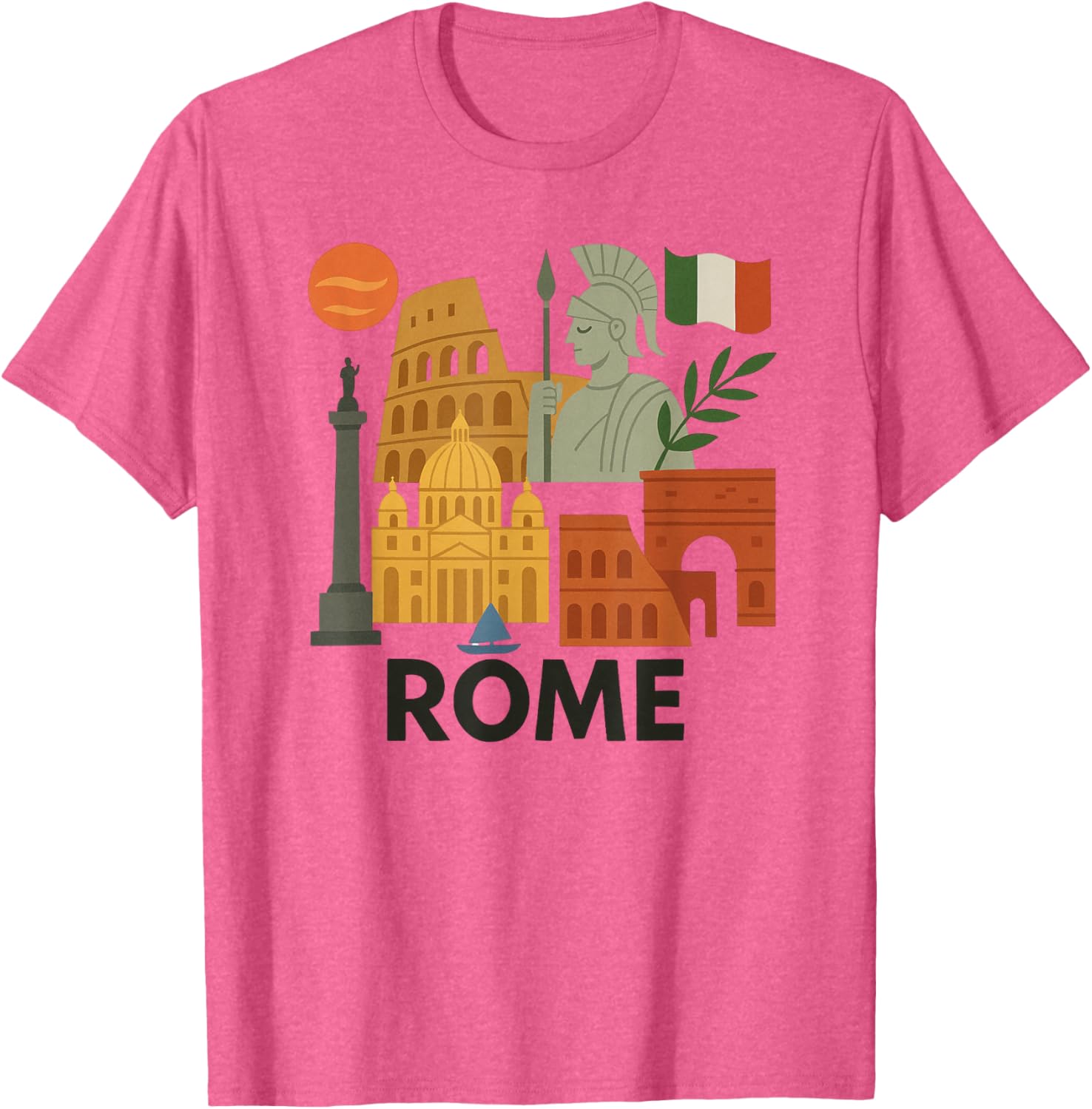Rome Italy Landmarks Graphic Tee Perfect Souvenir for Travelers - 3
