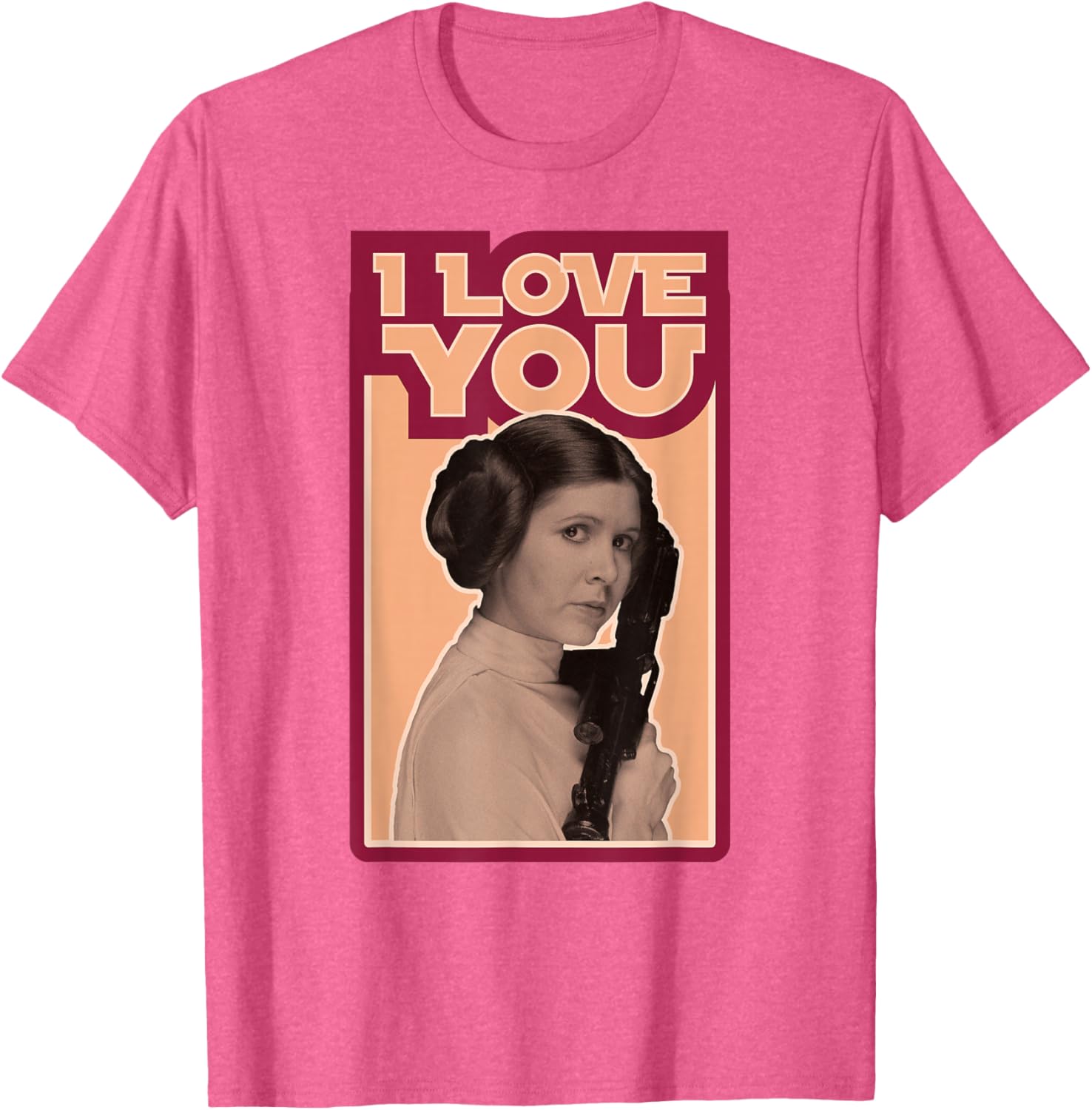 Star Wars Valentine's Day Princess Leia I Love You Vintage T-Shirt - 7