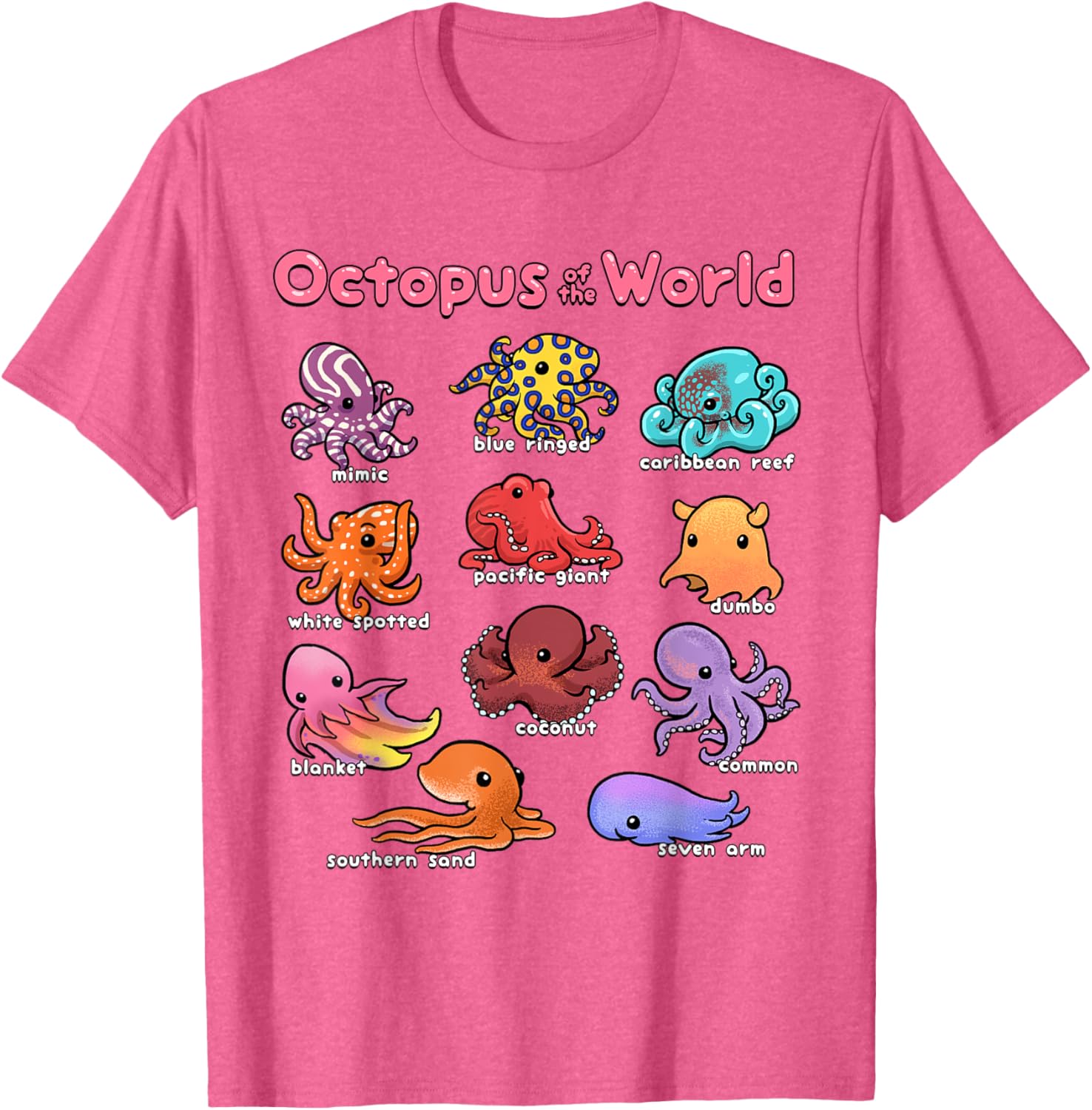 Octopus Sea Animals T-Shirt for Marine Life Lovers and Ocean Enthusiasts - 4