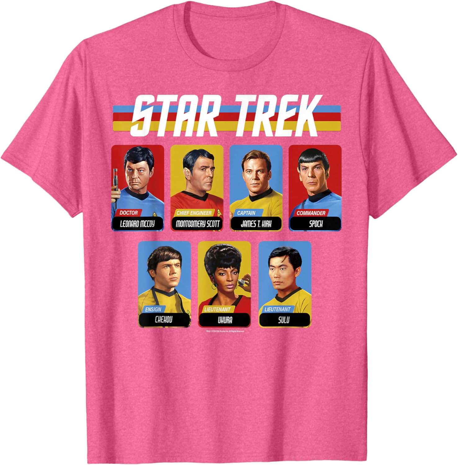 Star Trek Original Series Crew Retro Portraits T-Shirt for Fans - 3