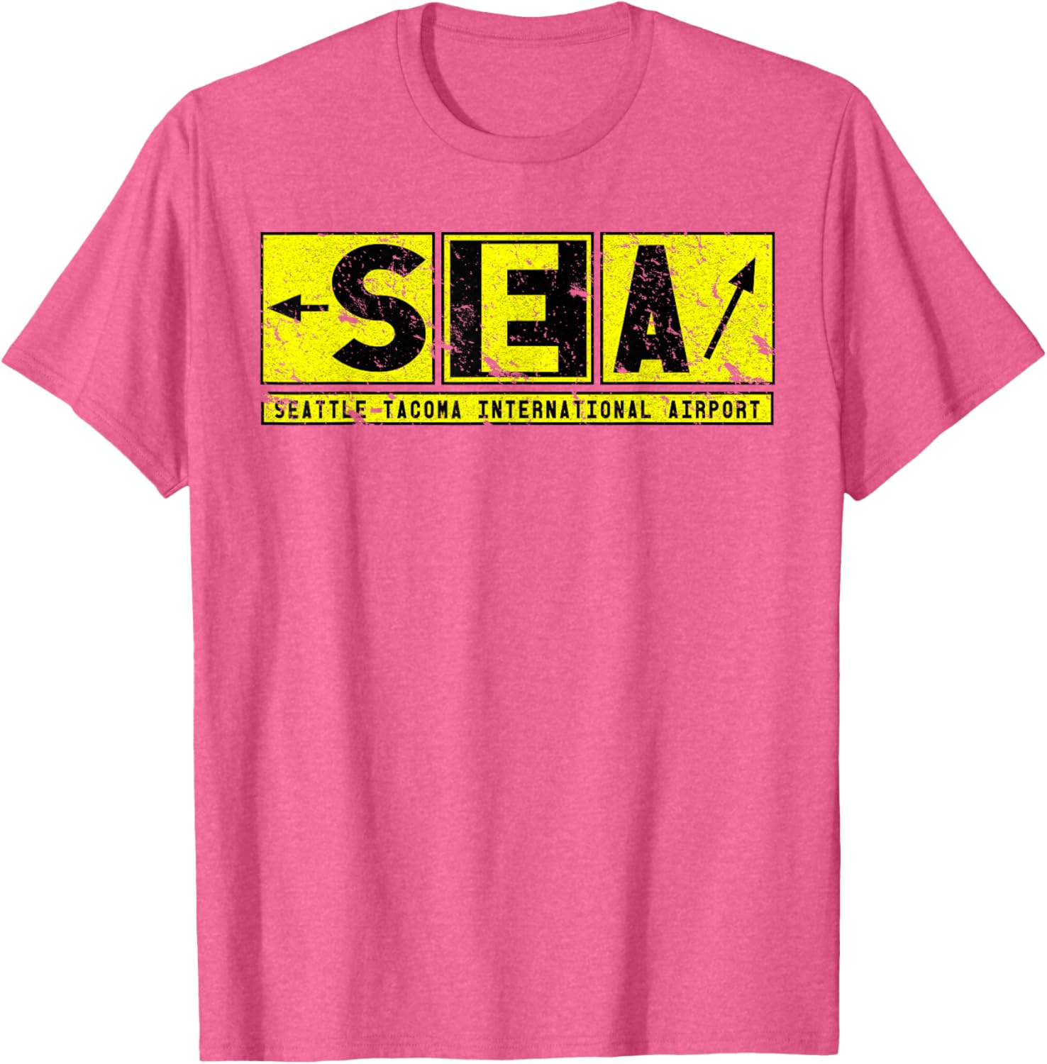 Vintage SEA Seattle Tacoma Airport Taxiway Sign Pilot T-Shirt - 21