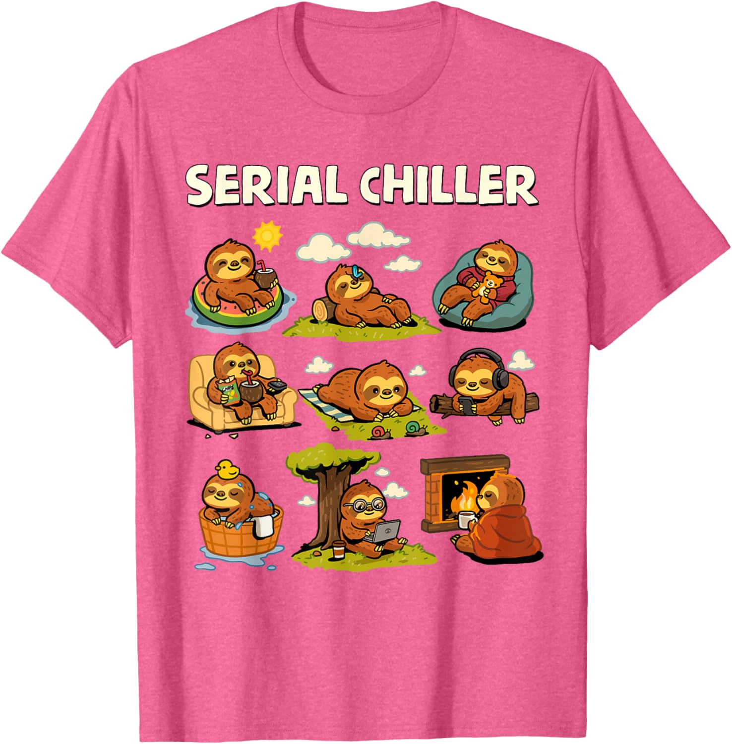 Serial Sloth Chiller T-Shirt for Relaxed Retirement and Lazy Days - 9