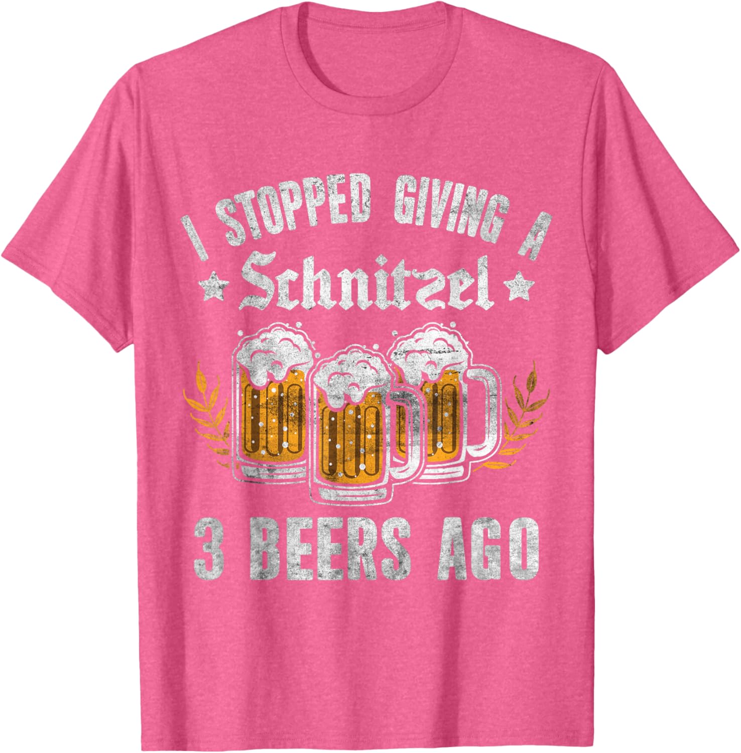 Oktoberfest I Stopped Giving A Schnitzel 3 Beers Ago T-Shirt for Fun Nights - 5