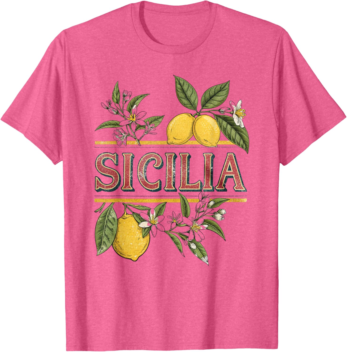 Sicilian Lemons Vintage T-Shirt | Italian Heritage Graphic Tee - 7
