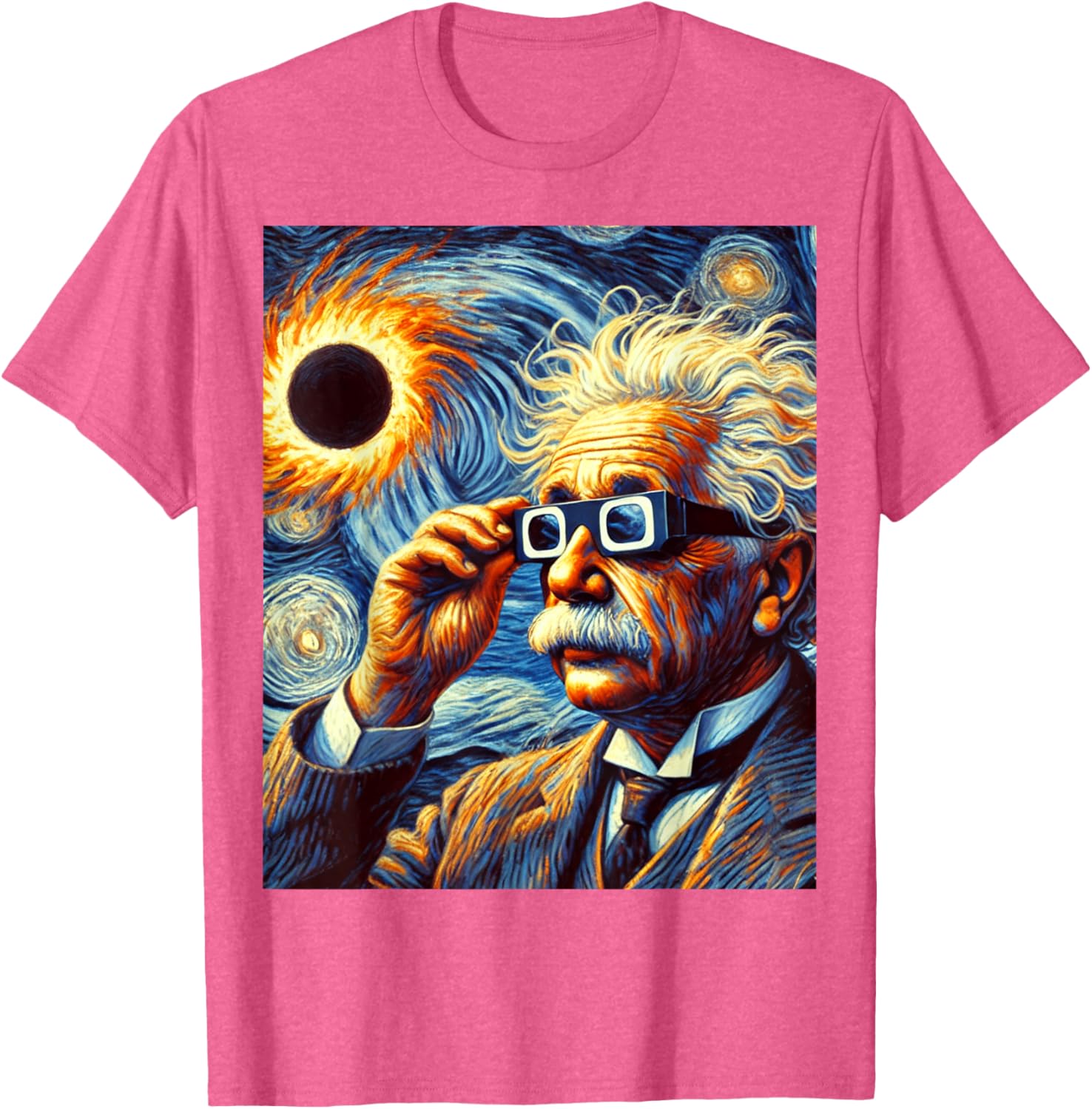 Van Gogh Inspired Solar Eclipse 2025 Physics Student T-Shirt - 9