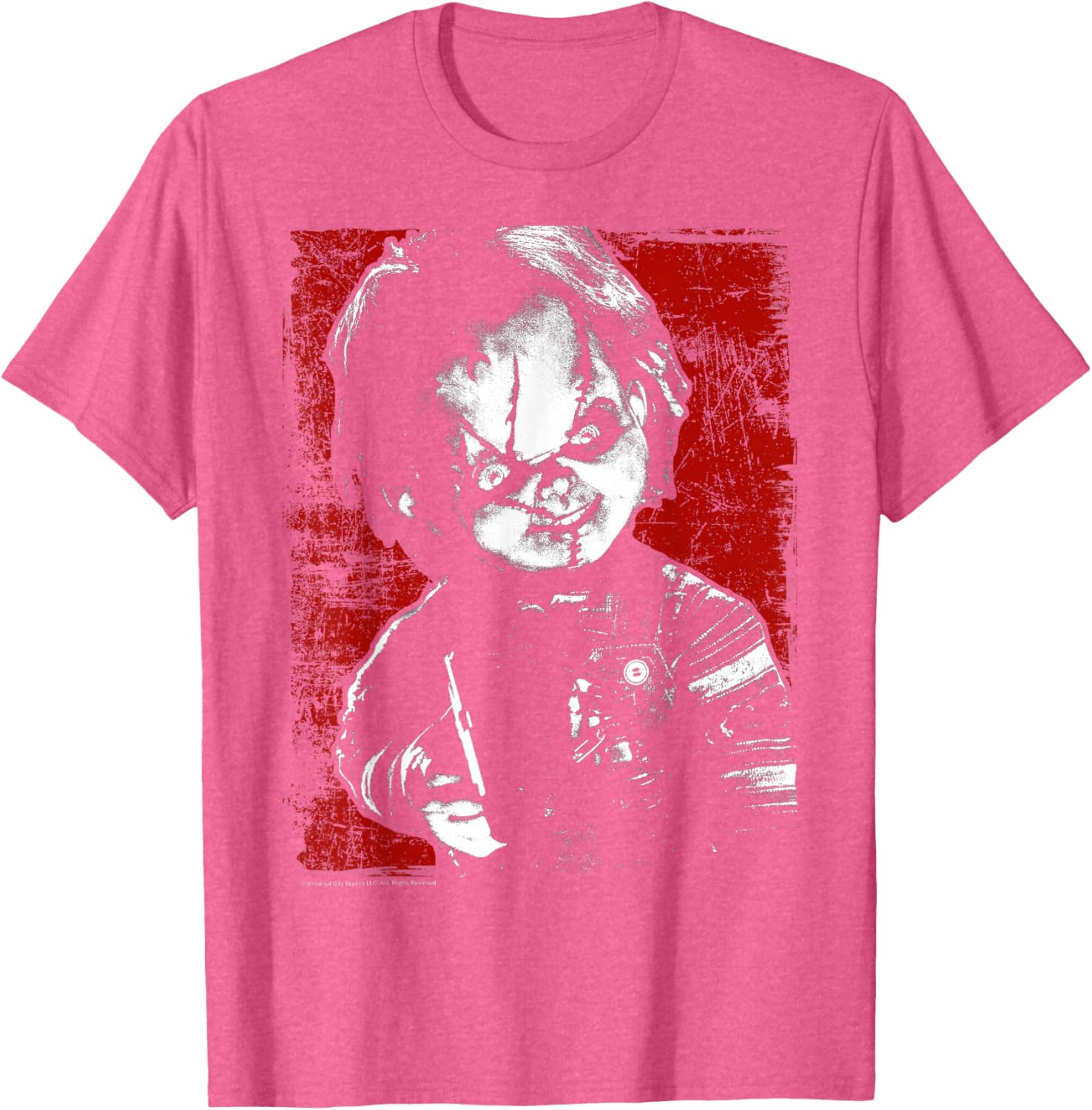 Child's Play Chucky Distressed Portrait T-Shirt for Fun Horror Fans - 5