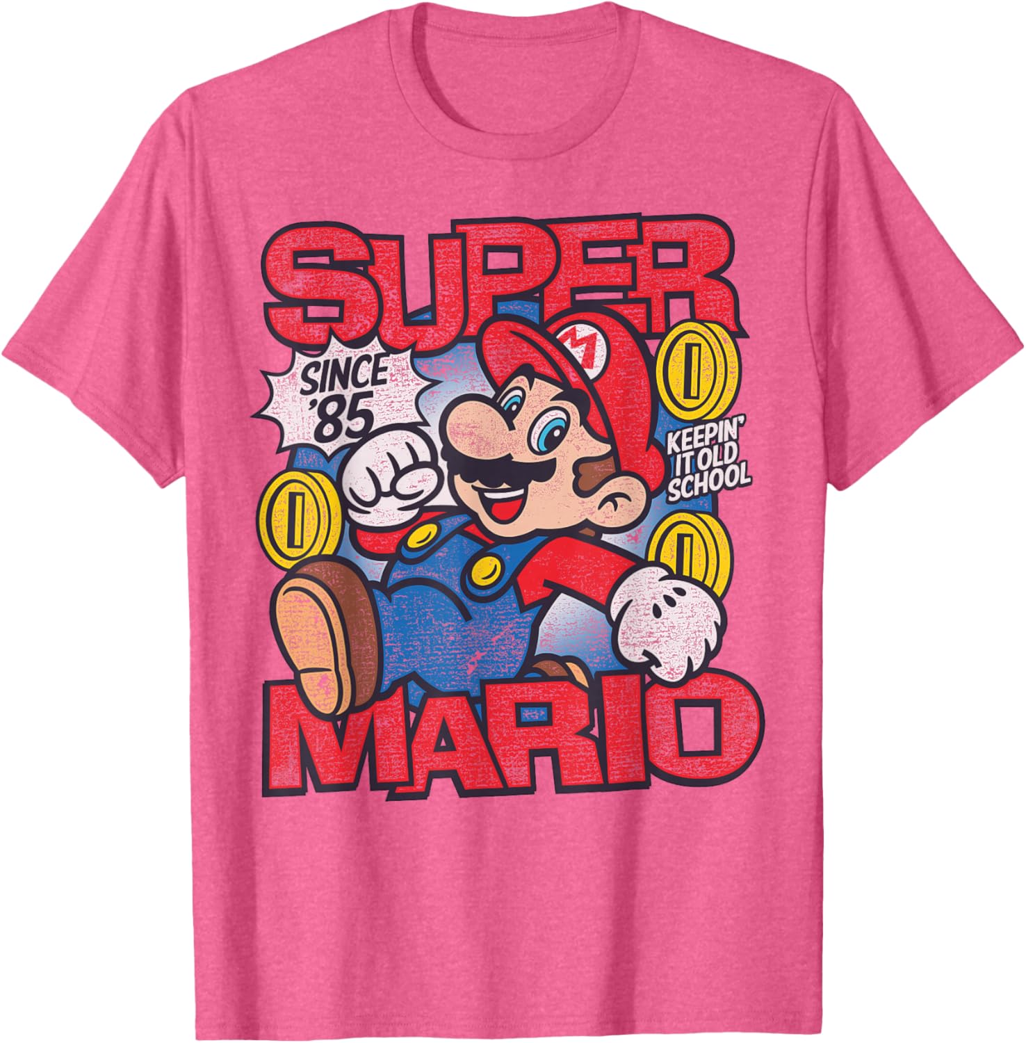 Vintage Super Mario Bros Mushroom Kingdom T-Shirt Since 85 Retro Style - 3