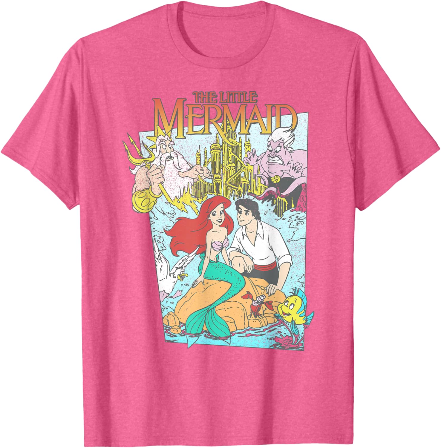 Vintage Little Mermaid Graphic T-Shirt for Disney Fans - Retro Style Apparel - 2