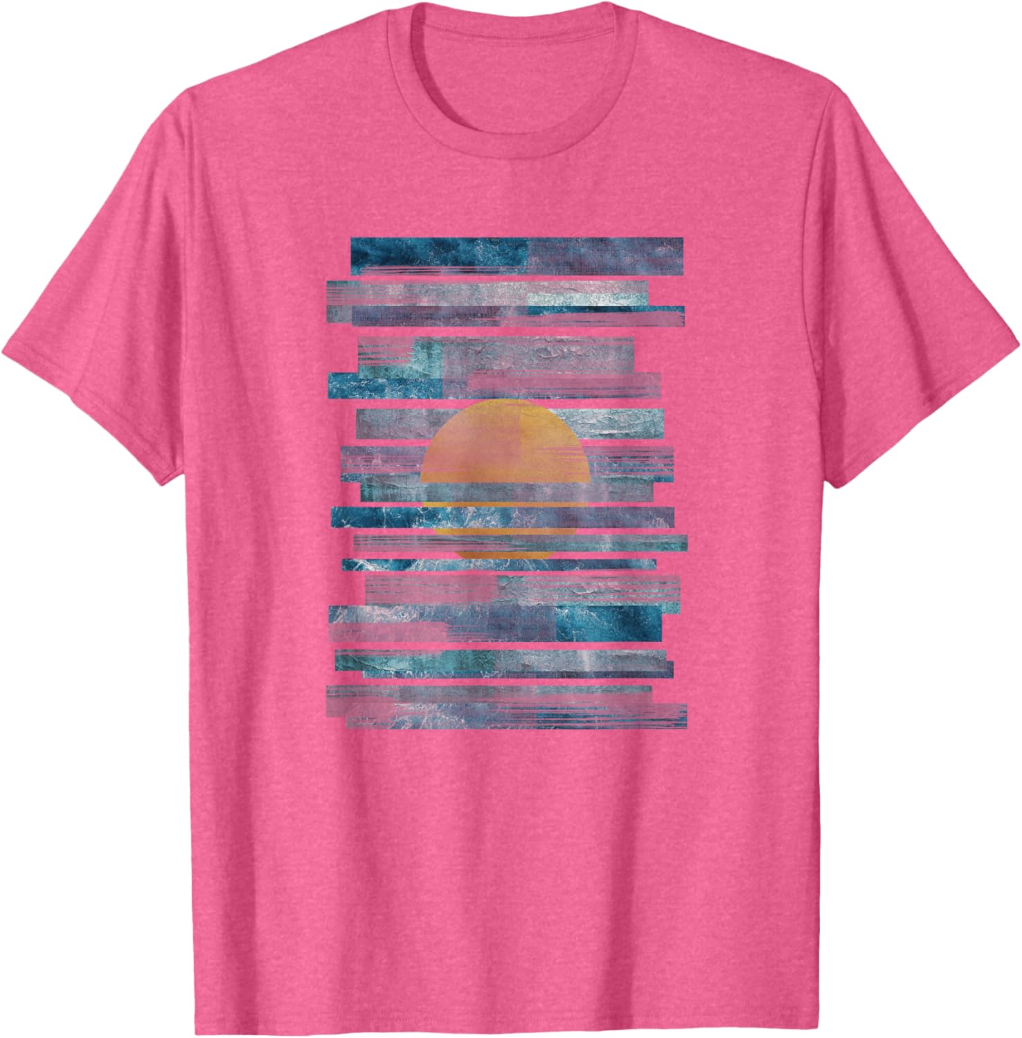 Oceanic Sunset Strips T-Shirt for Effortless Style and Comfort - 7