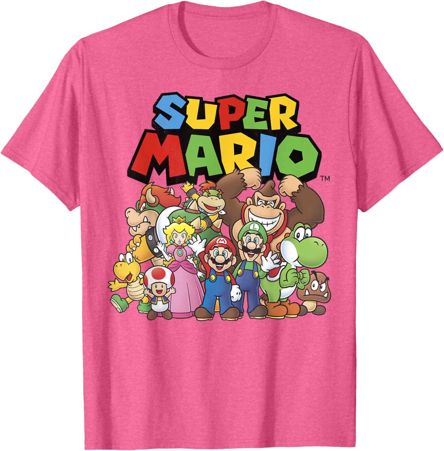 Super Mario Full Cast Graphic T-Shirt For Gamers and Fans - 5