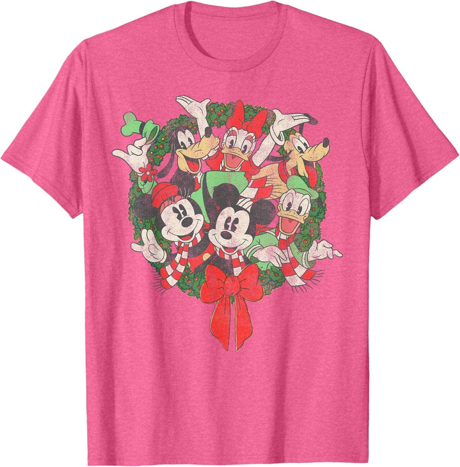 Disney Christmas Wreath T-Shirt for Festive Family Gatherings - 11