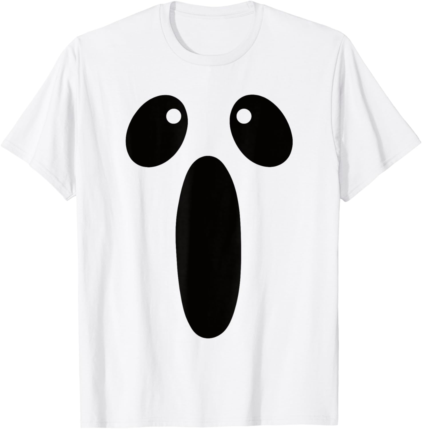 Funny Ghost Face Halloween Costume T-Shirt for Lazy Celebrations - 2