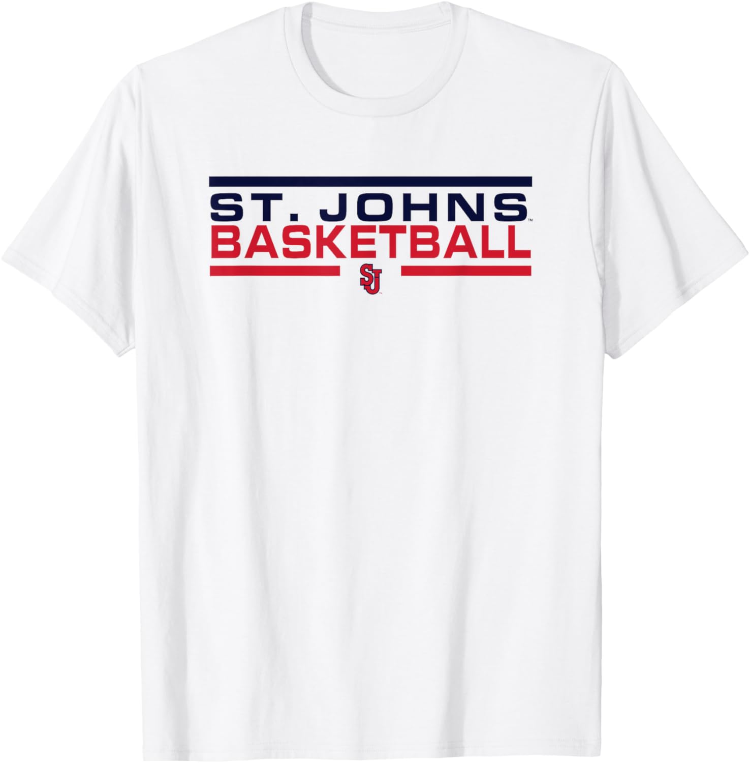 St John's Red Storm Basketball Varsity White T-Shirt for Sports Fans - 1