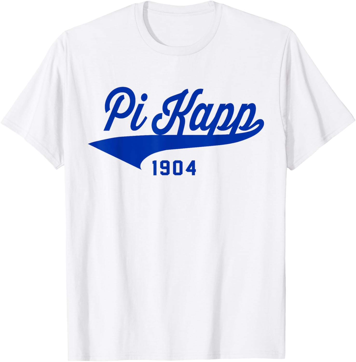 Pi Kappa Phi Blue Retro Script T-Shirt for Stylish Comfort and Pride - 1