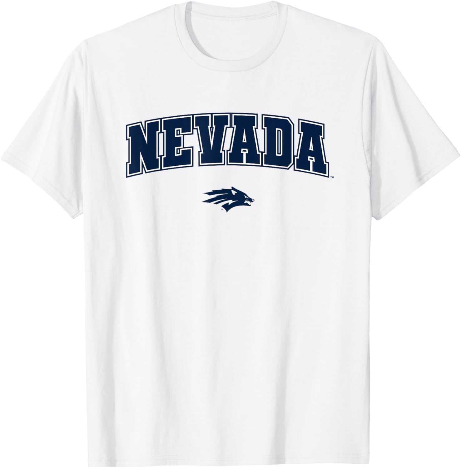University of Nevada Reno Wolf Pack Arch Logo T-Shirt for Fans - 1