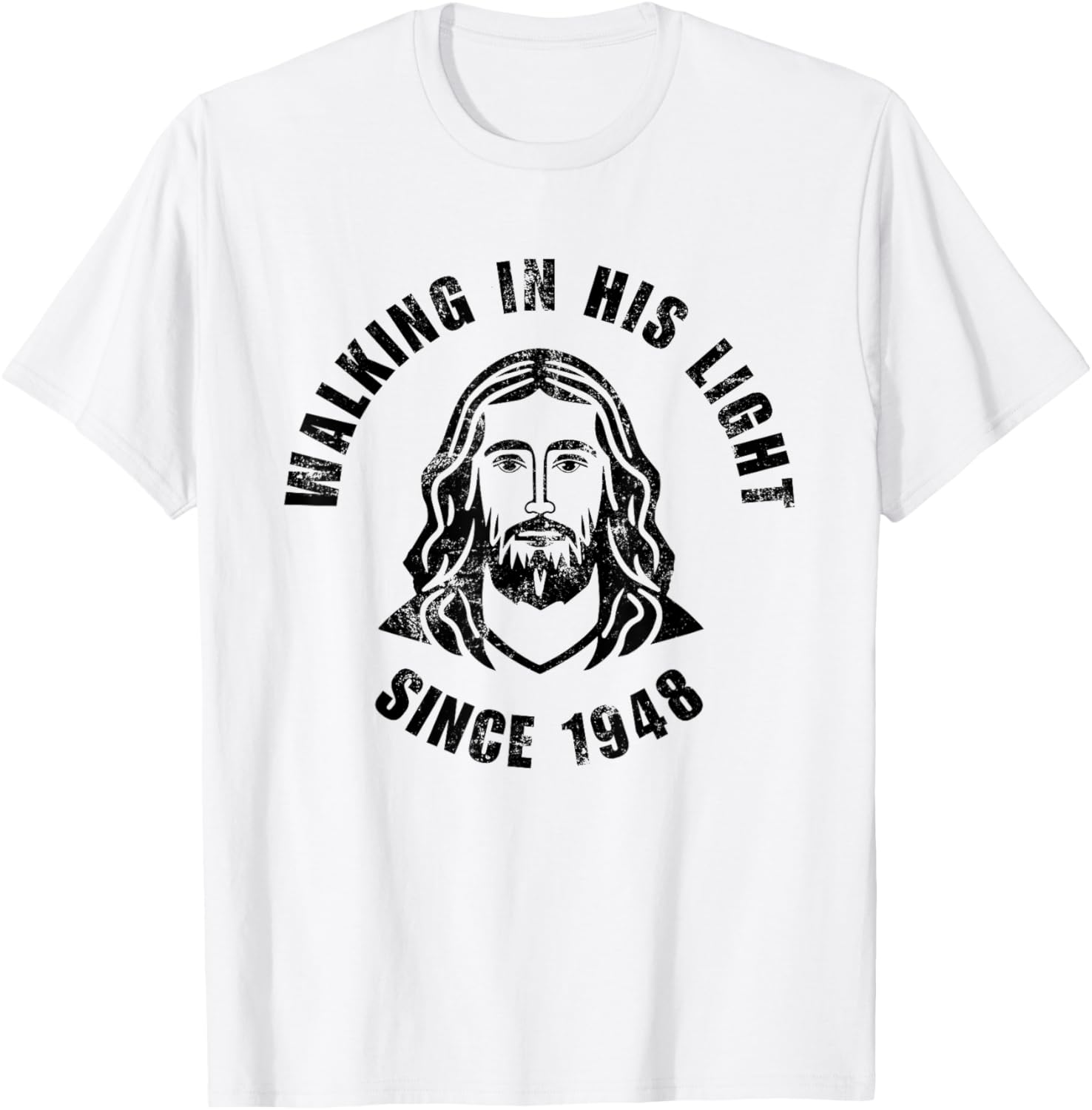 Walking In His Light Since 1948 Inspirational Christian T-Shirt - 2