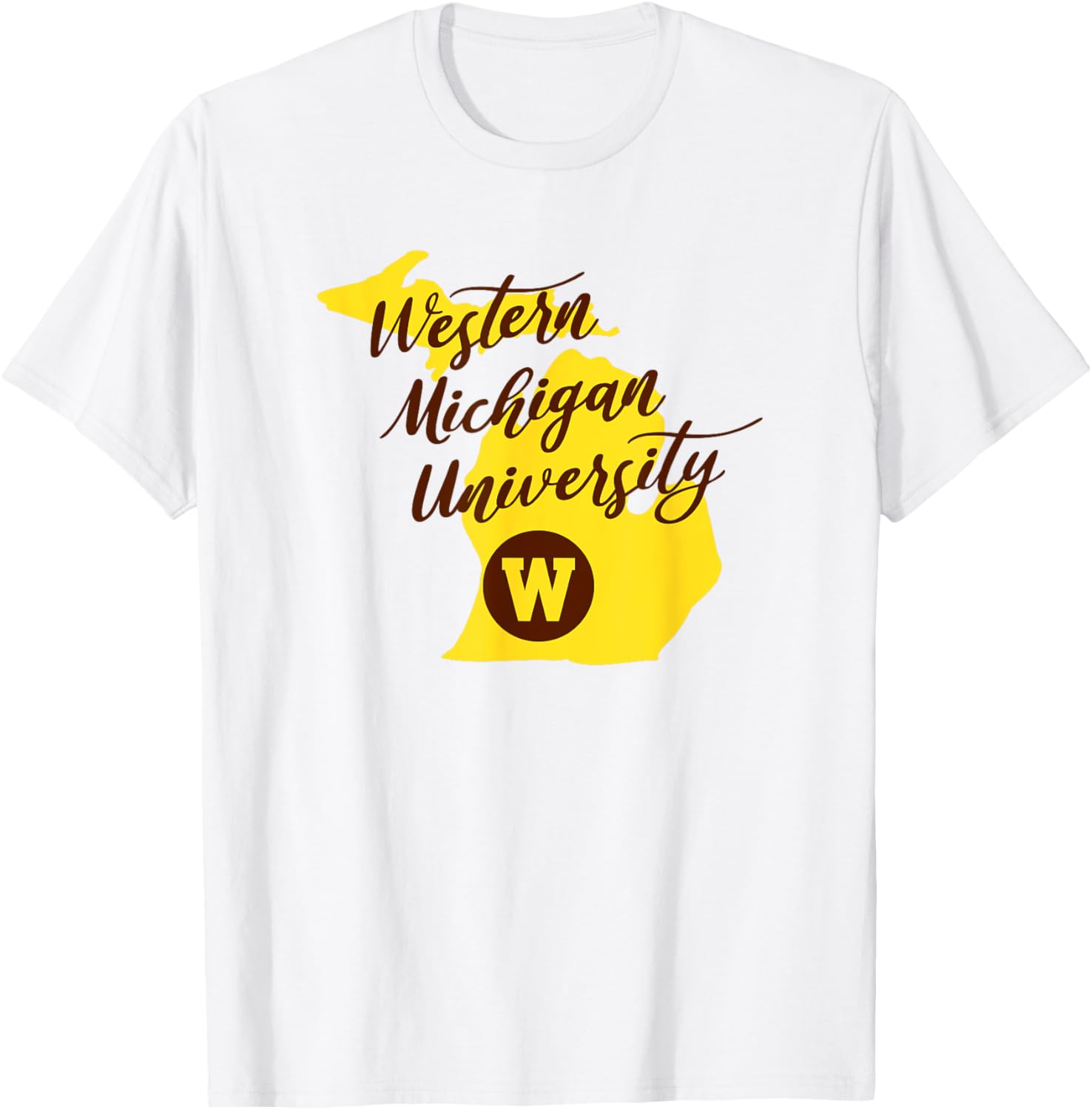 Western Michigan University Broncos Modern Logo T-Shirt for Fans - 3