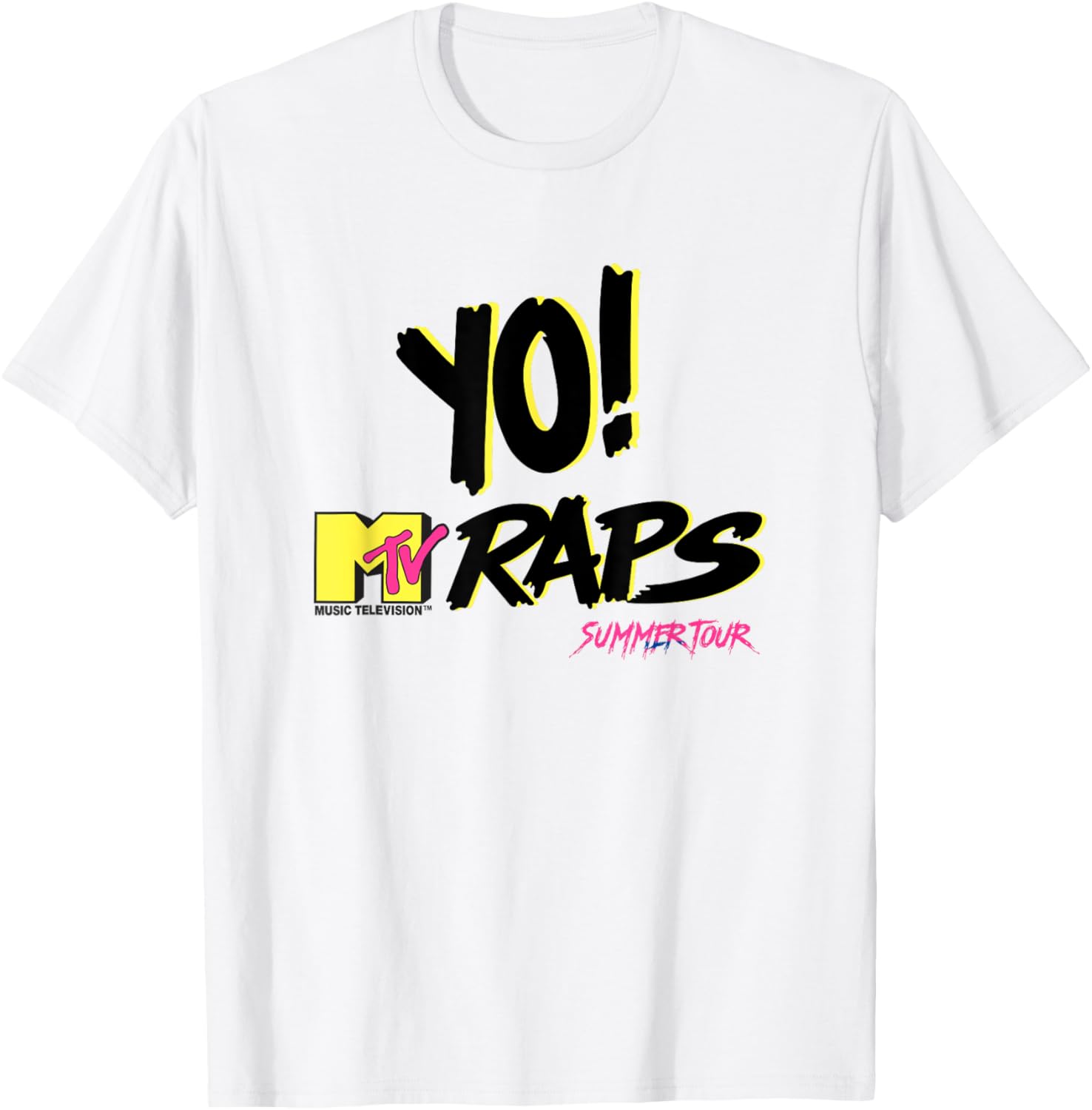 Yo MTV Raps Neon 90s Hip Hop T-Shirt for Stylish Summer Vibes - 4