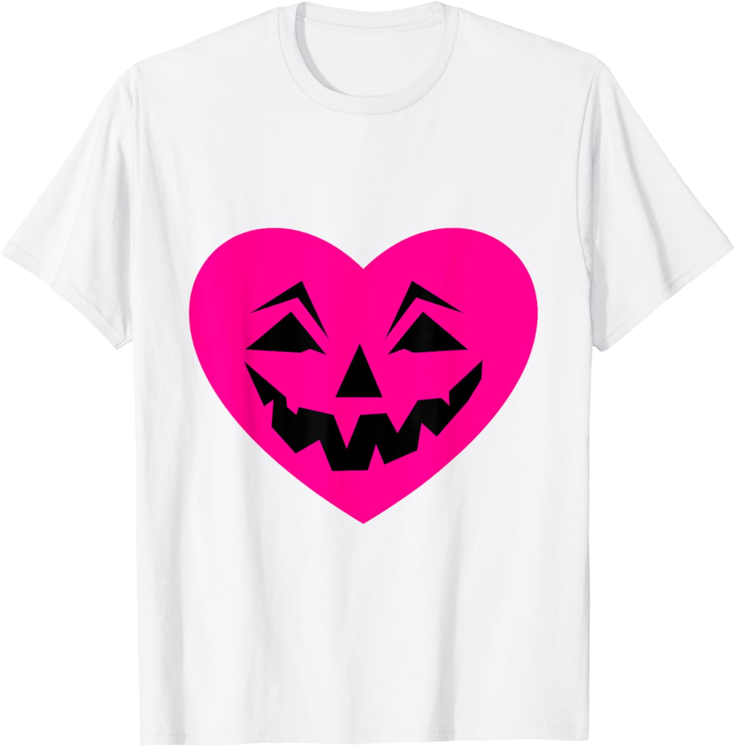 Pink Halloween Heart Goth T-Shirt for Creepy Ominous Valentine Style - 16