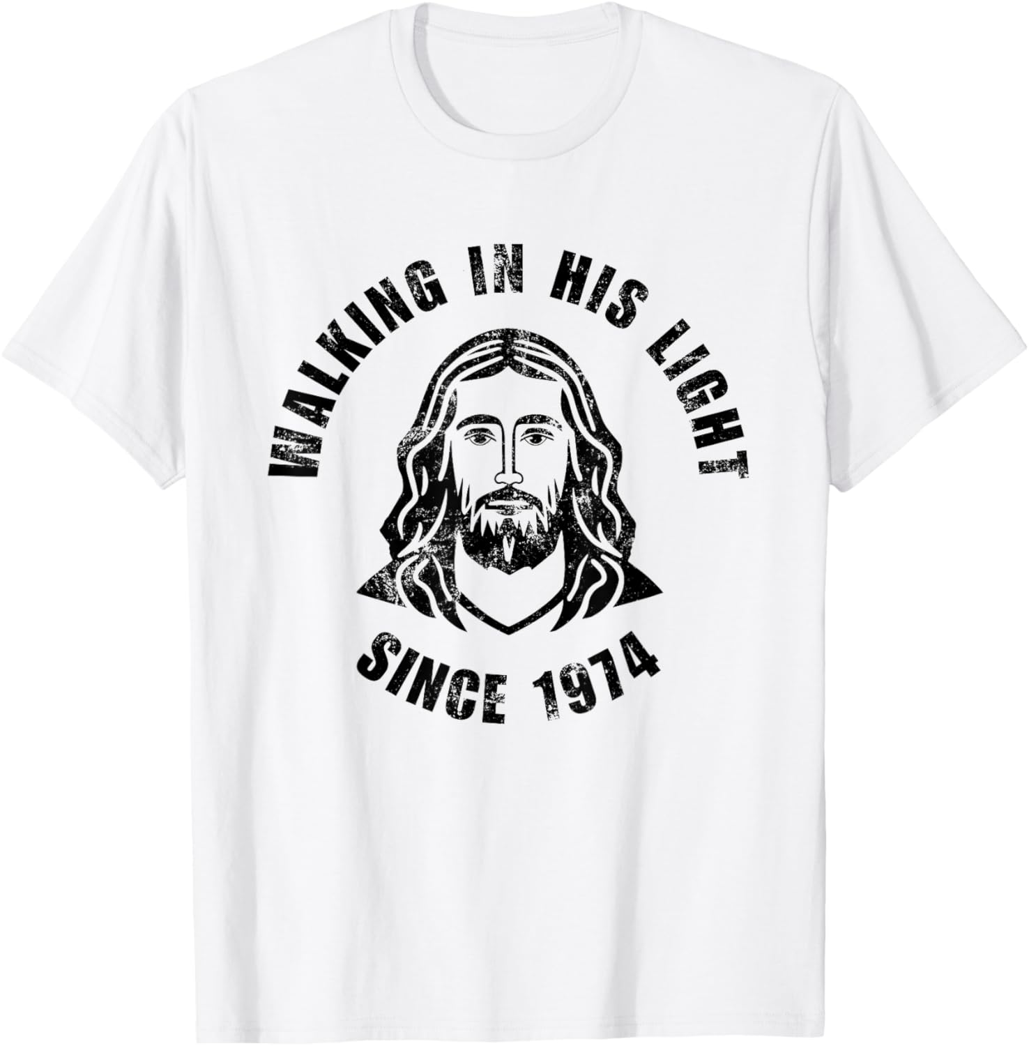 Walking In His Light Since 1974 Christian Quote T-Shirt for Positivity - 5