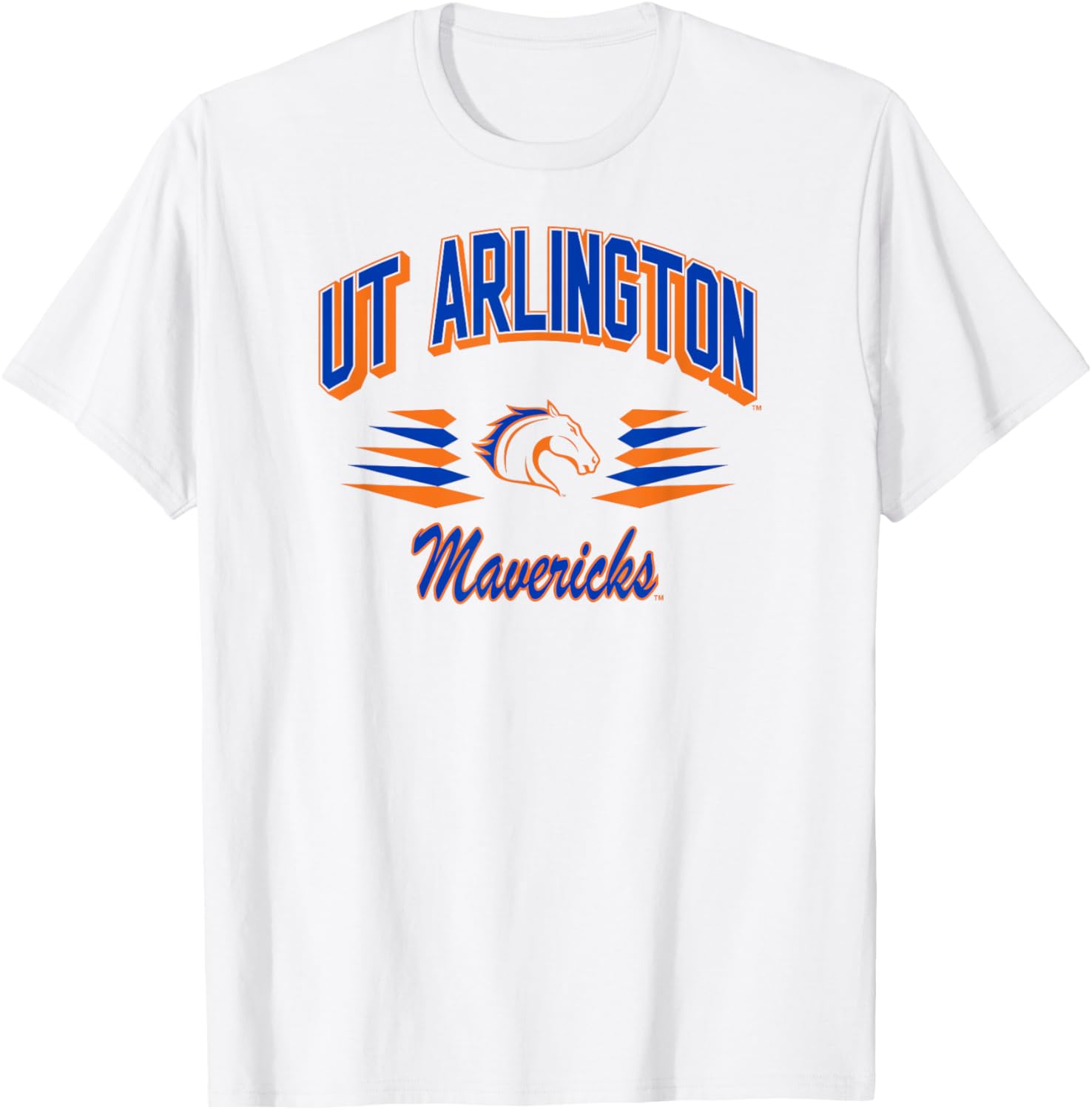 Texas Arlington Mavericks Retro Diamond White T-Shirt for Sports Fans - 1