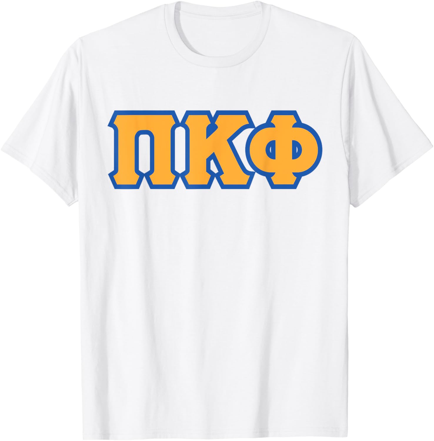 Pi Kappa Phi Gold and Blue Lettered T-Shirt for Stylish Members - 2