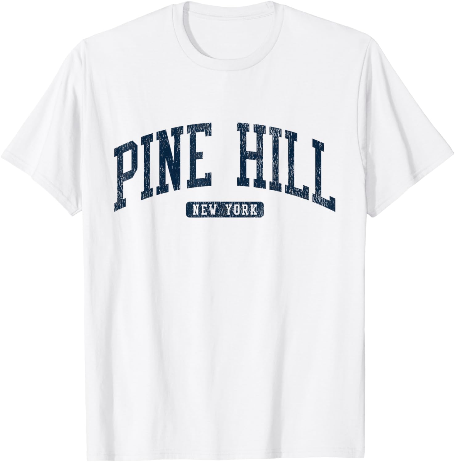 Pine Hill New York College Style Blue T-Shirt for Trendy Students - 6