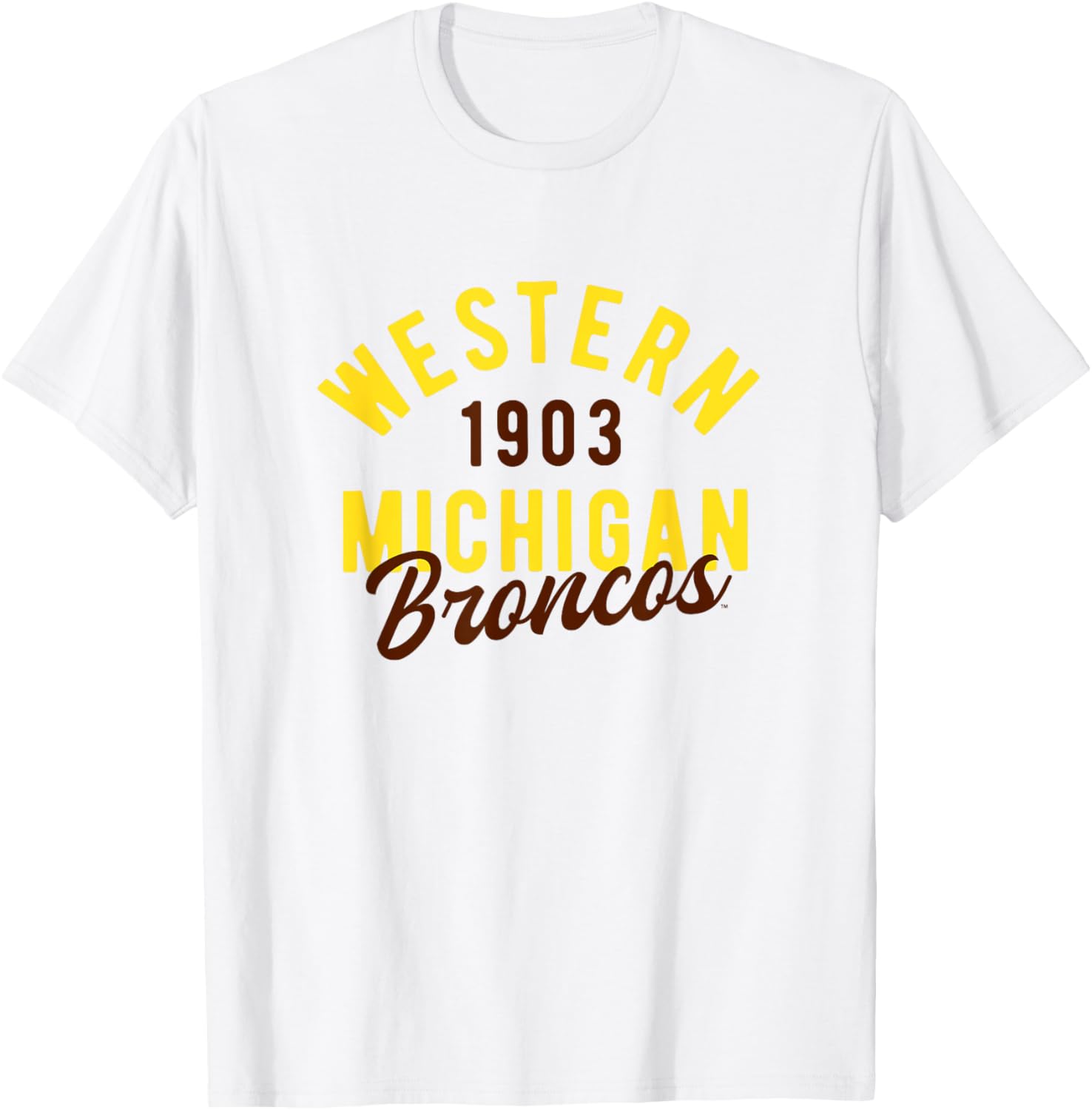 Western Michigan University Broncos Classic Script T-Shirt for Fans - 3