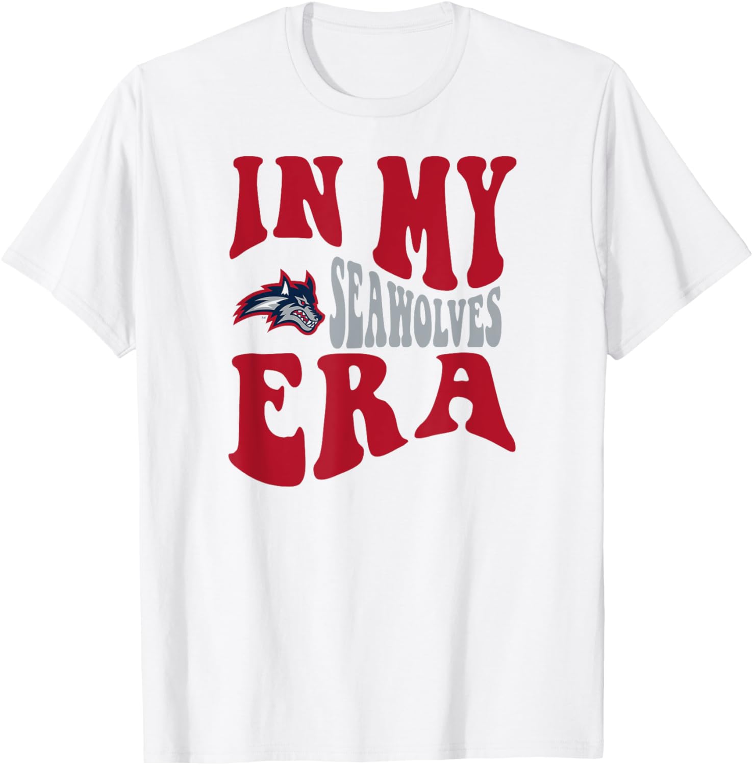 Stony Brook Seawolves White Officially Licensed T-Shirt for Fans - 1