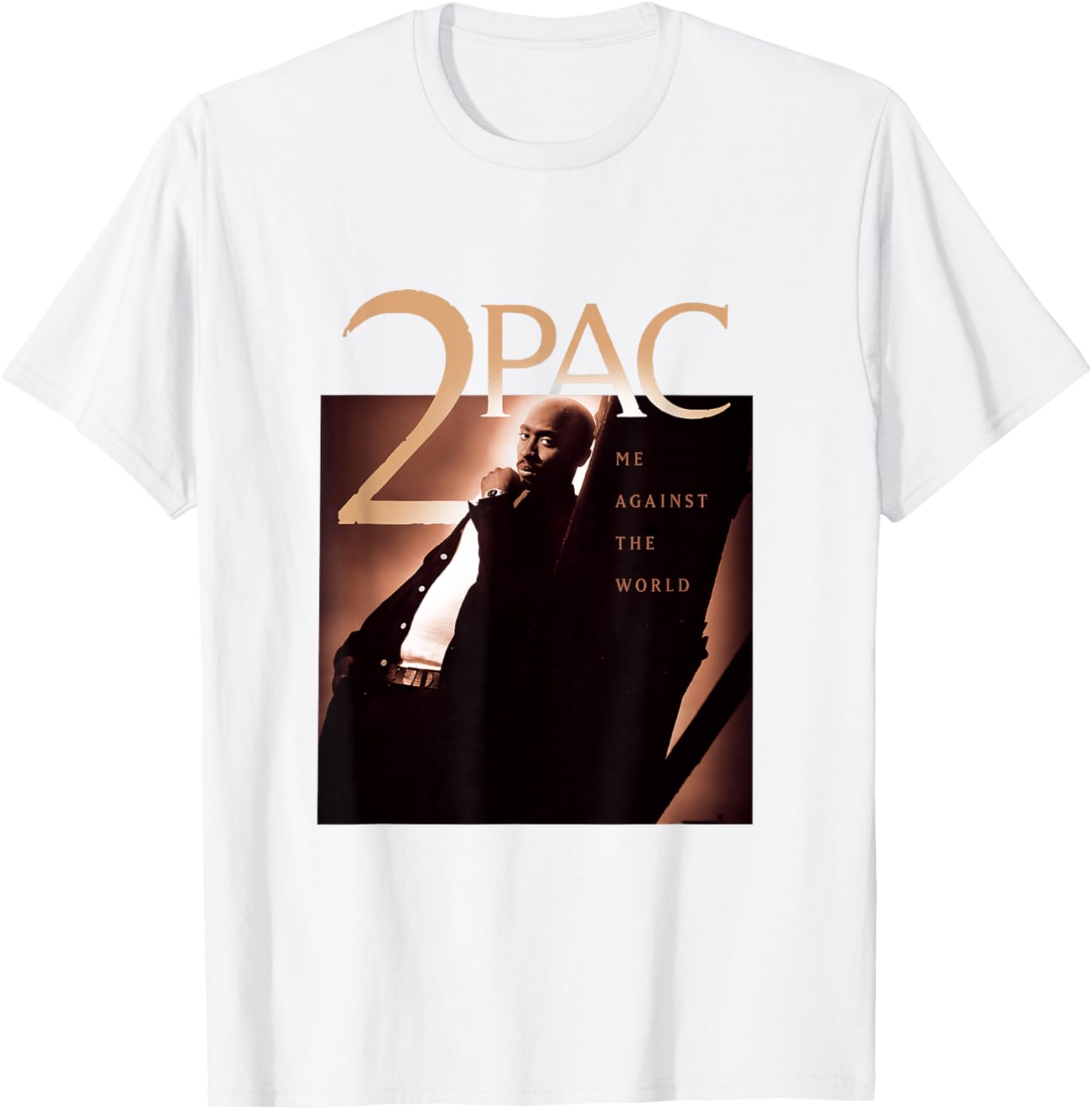 Tupac Shakur Me Against The World Unisex Black Cotton T-Shirt Small - 6