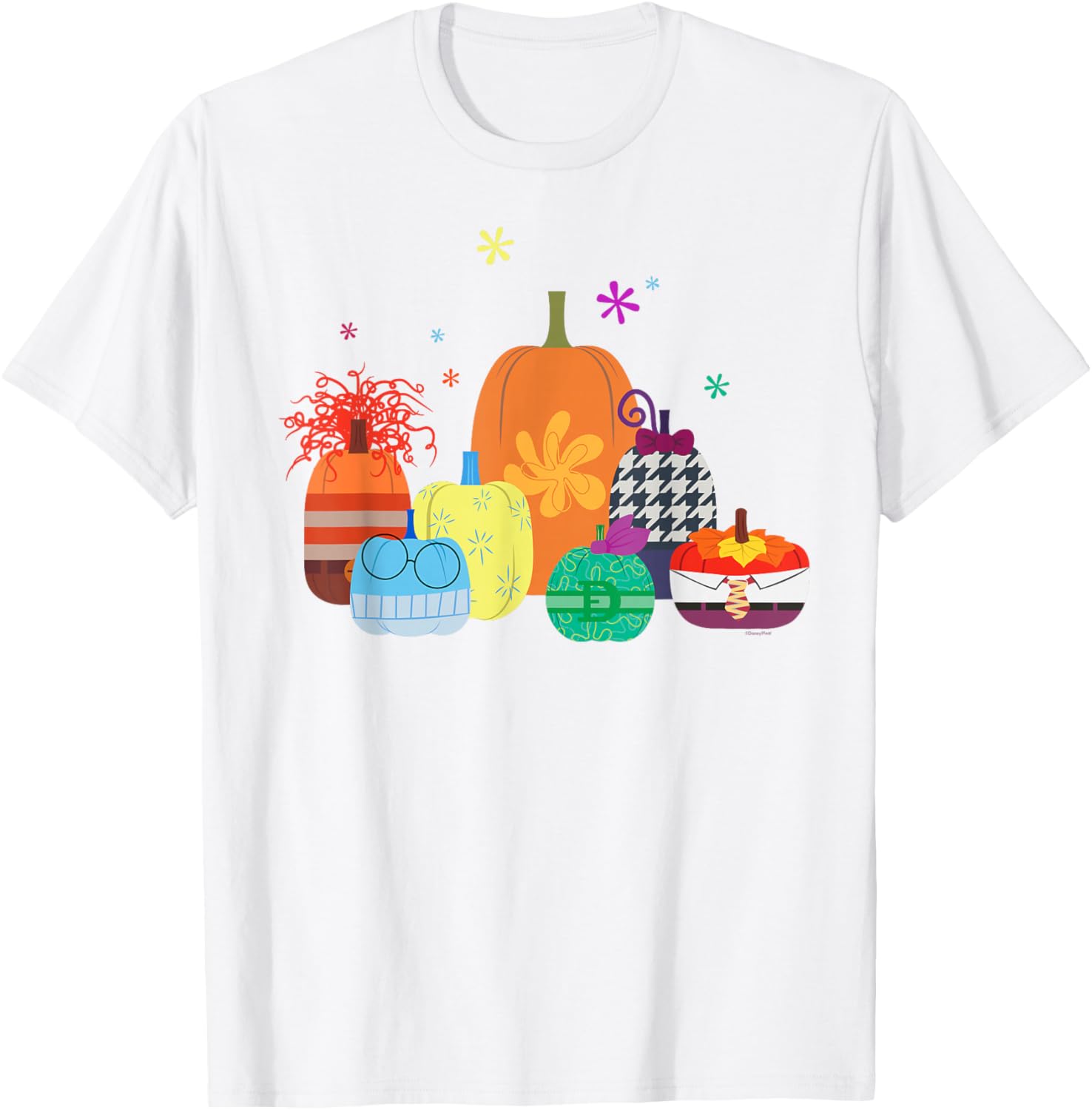 Disney Pixar Inside Out 2 Halloween Pumpkin Group T-Shirt for Fun Celebrations - 16