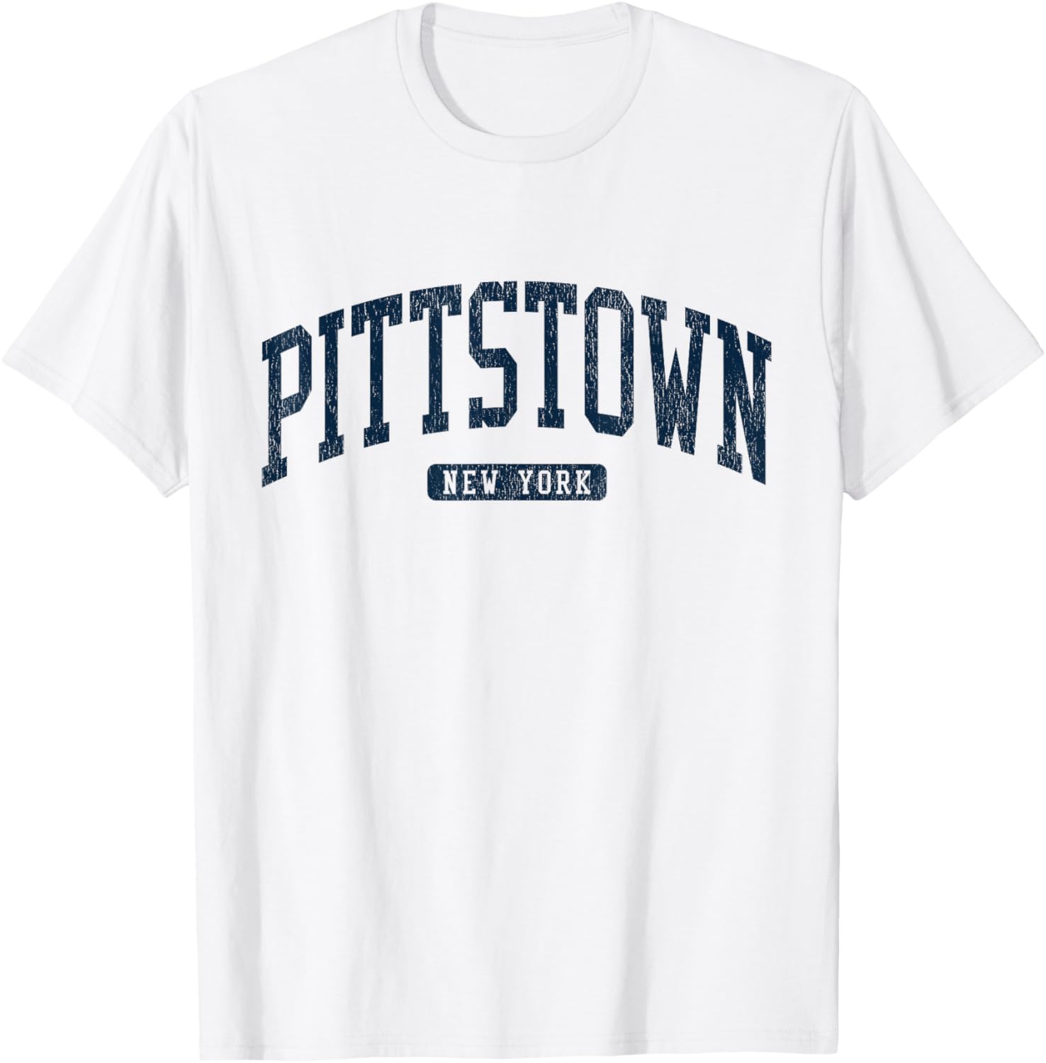 Pittstown NY College Style Blue T-Shirt for Students and Alumni - 12