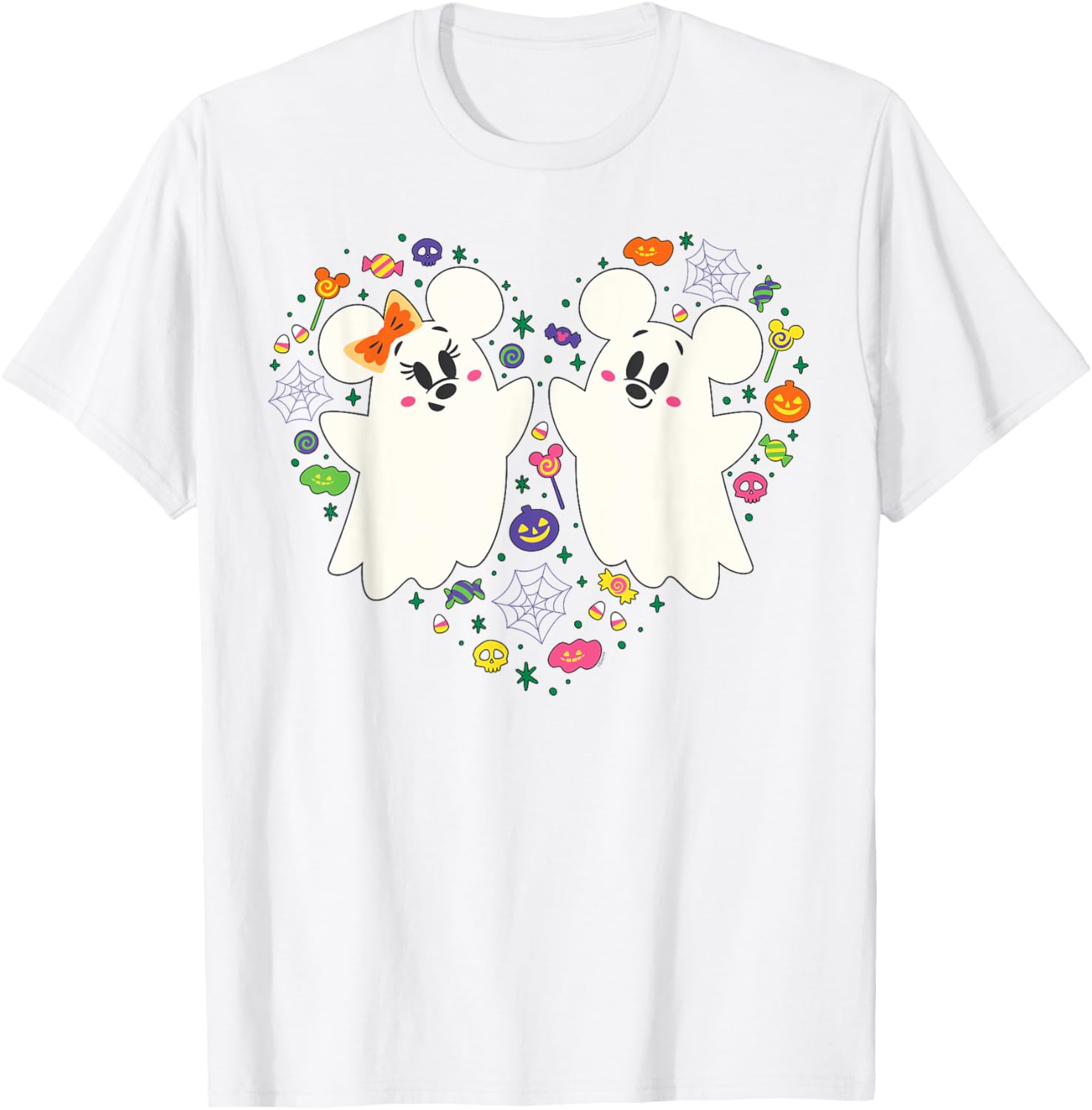 Disney Mickey and Minnie Ghosts Halloween Heart T-Shirt for Kids - 2