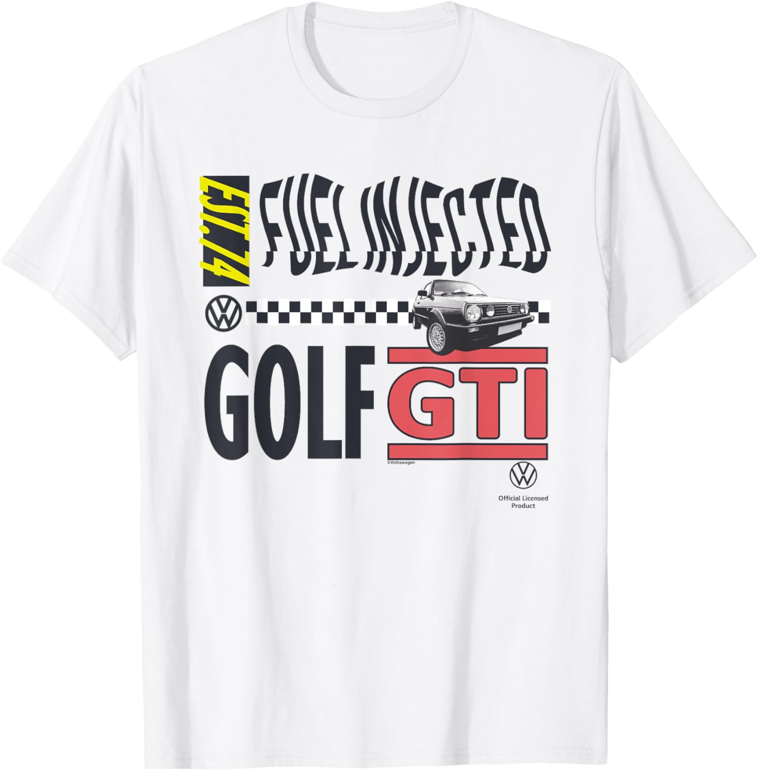 Volkswagen Golf GTI Retro 90s Fuel Injected T-Shirt for Car Enthusiasts - 2
