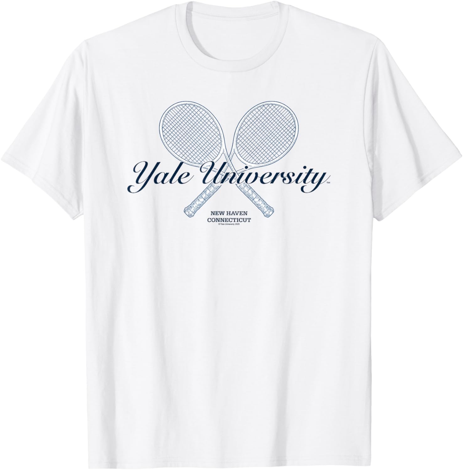 Yale University Tennis Team Logo T-Shirt for Sports Fans and Athletes - 2