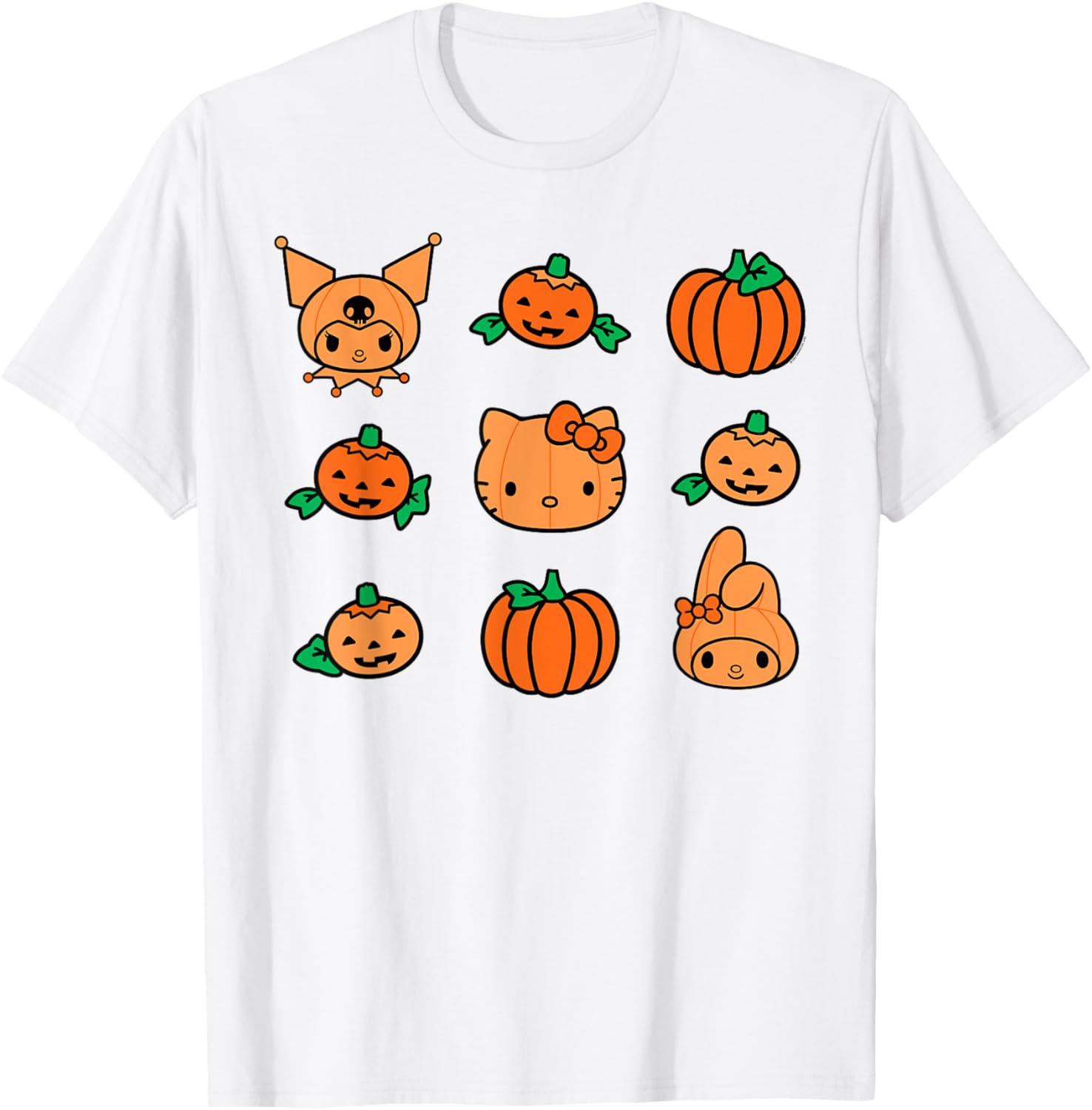 Hello Kitty My Melody Kuromi Pumpkin Halloween T-Shirt for Kids - 4