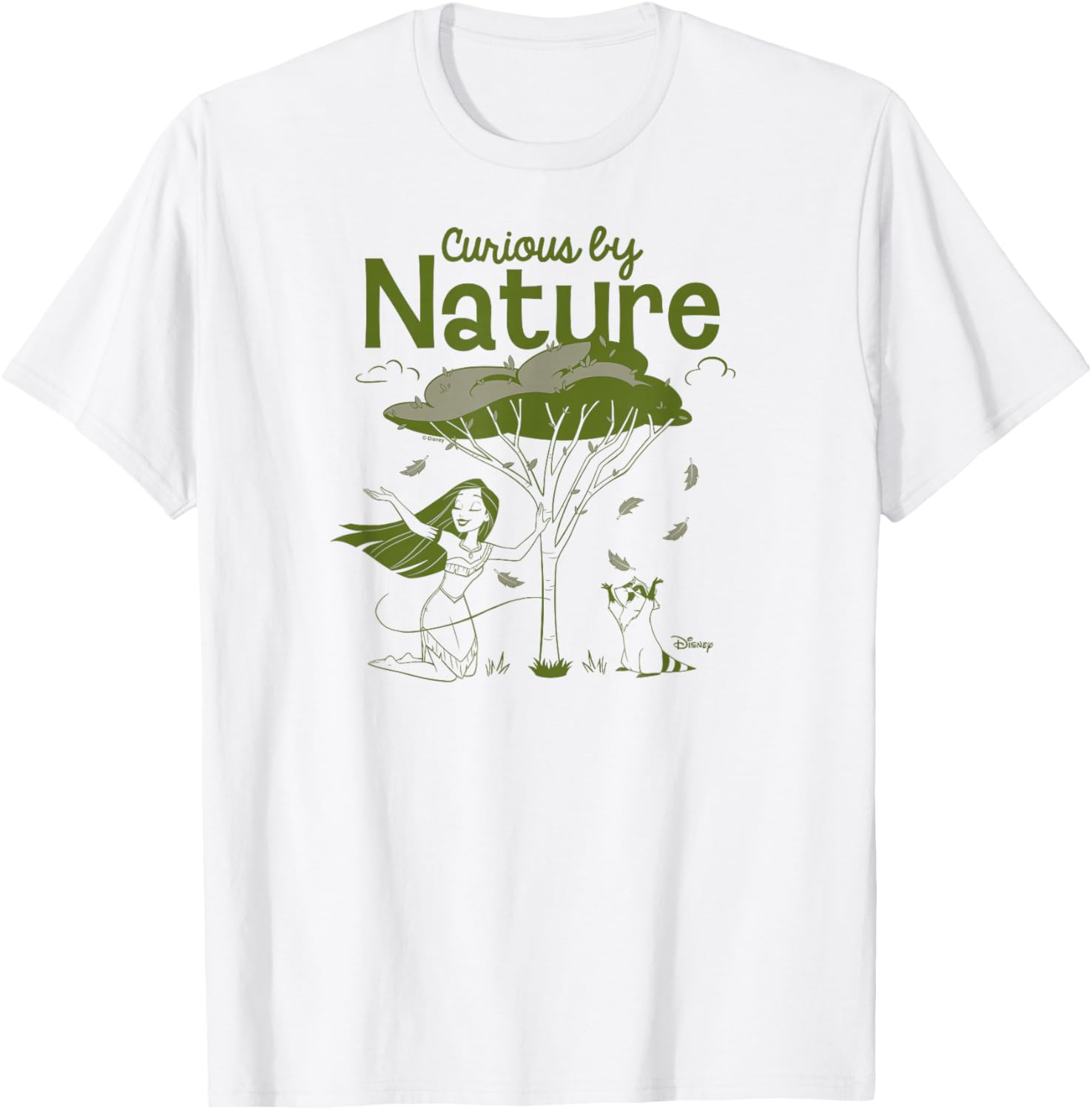 Pocahontas and Meeko Curious by Nature T-Shirt for Nature Lovers - 1