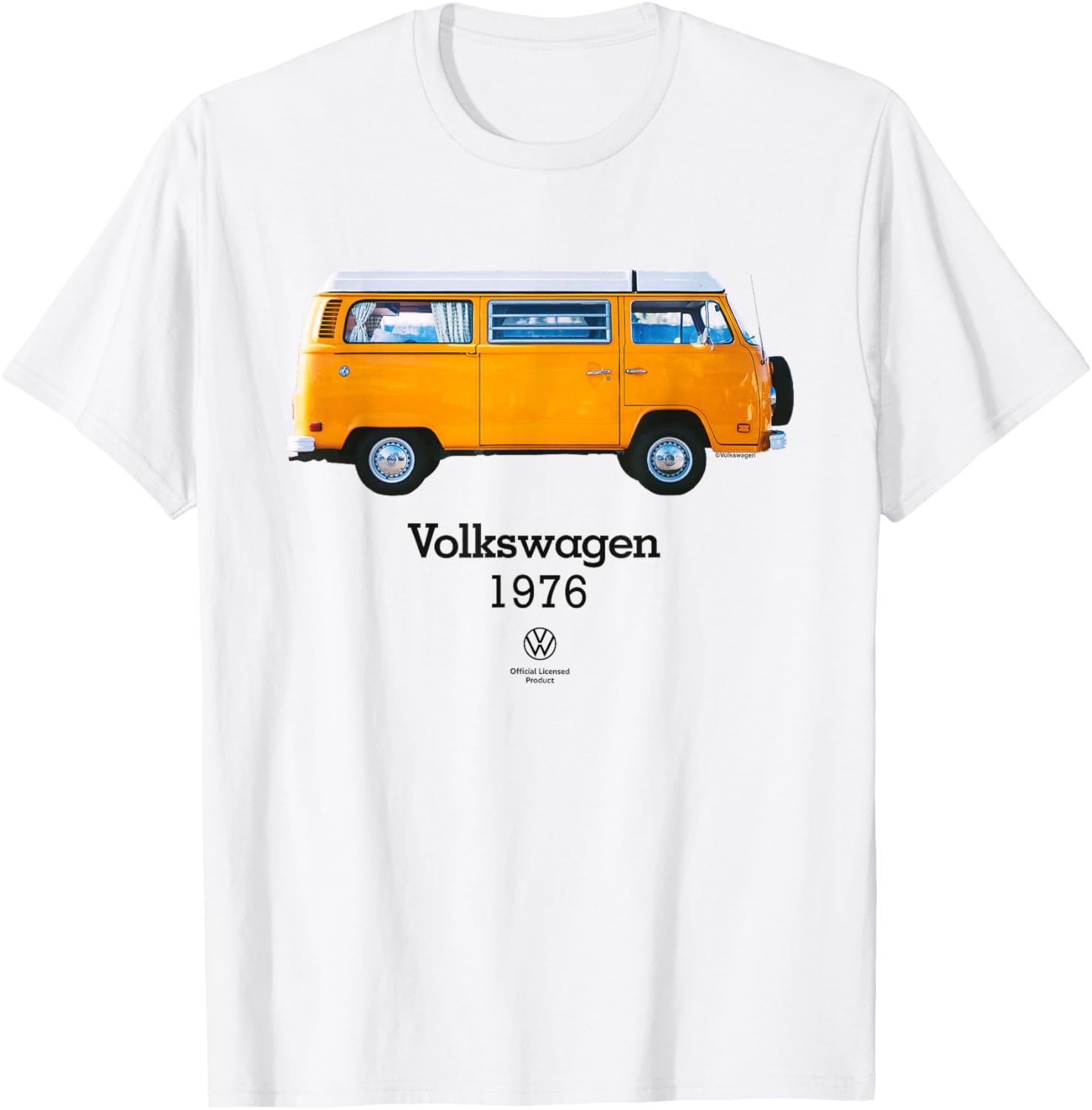 Vintage 1976 Volkswagen Camper Bus T-Shirt for Retro Adventure Lovers - 3