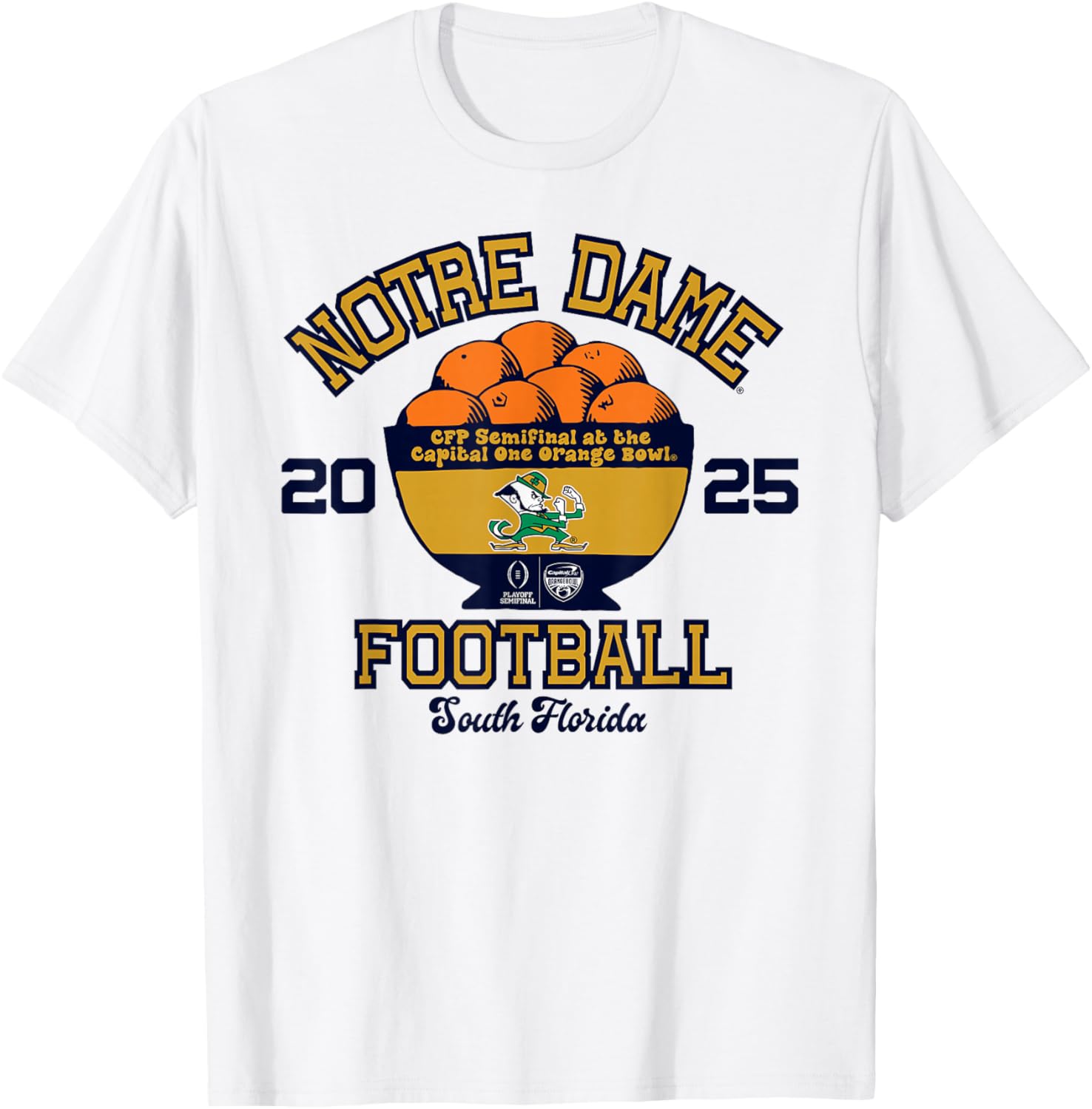 Notre Dame Fighting Irish CFP Orange Bowl 2025 T-Shirt for Fans - 2