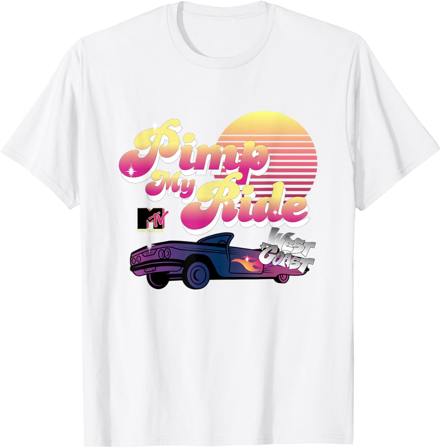 Retro MTV Pimp My Ride West Coast Sunset T-Shirt for Trendy Style - 7