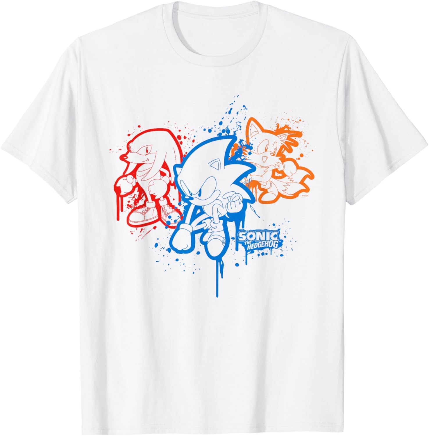 Sonic the Hedgehog Spray Paint T-Shirt Fun Graphic Tee for Fans - 6