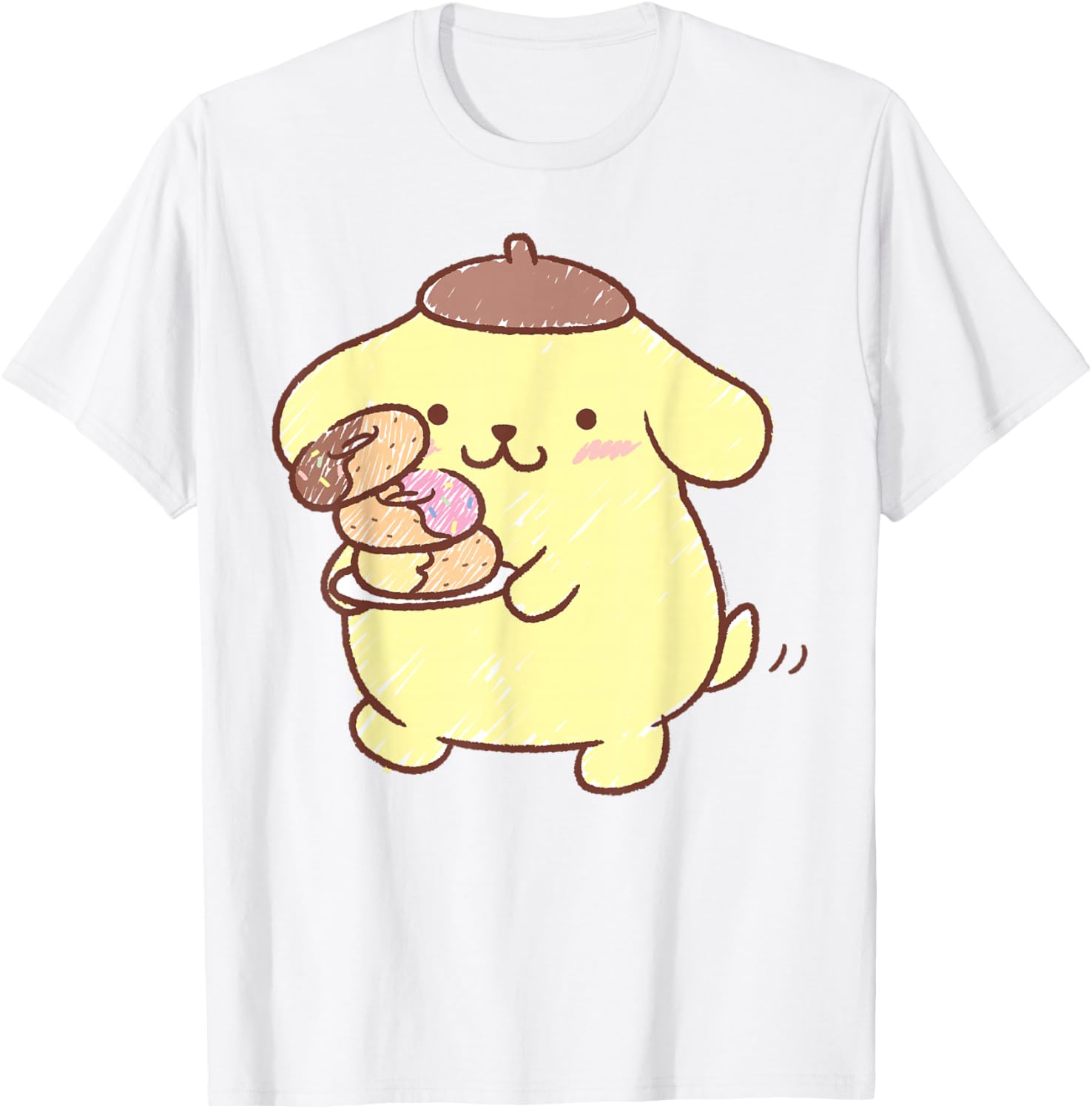 Pompompurin Donuts T-Shirt Cute & Comfy Clothing for Fans - 18