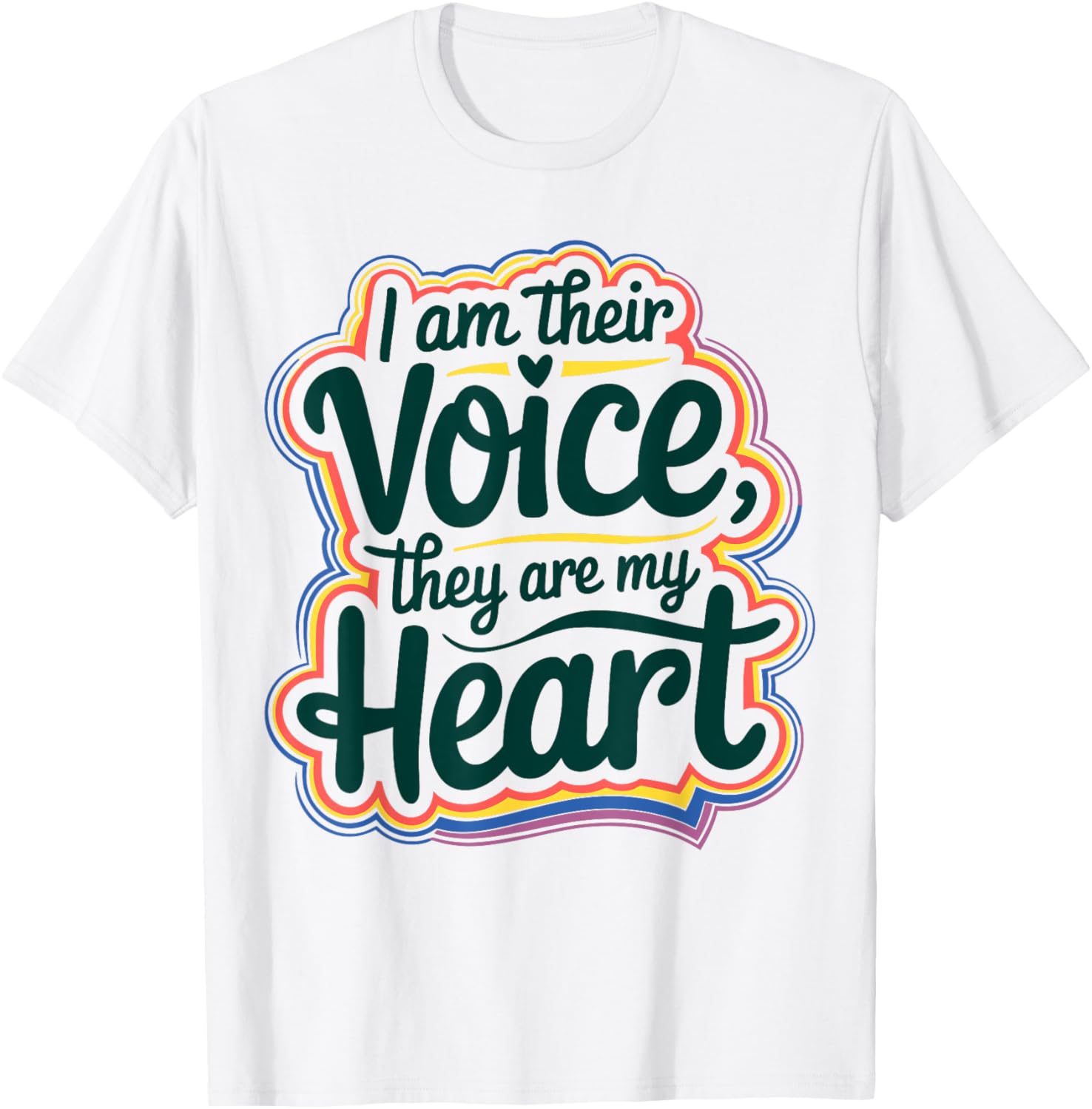 I Am Their Voice They Are My Heart Special Ed Teacher T-Shirt Gift - 17