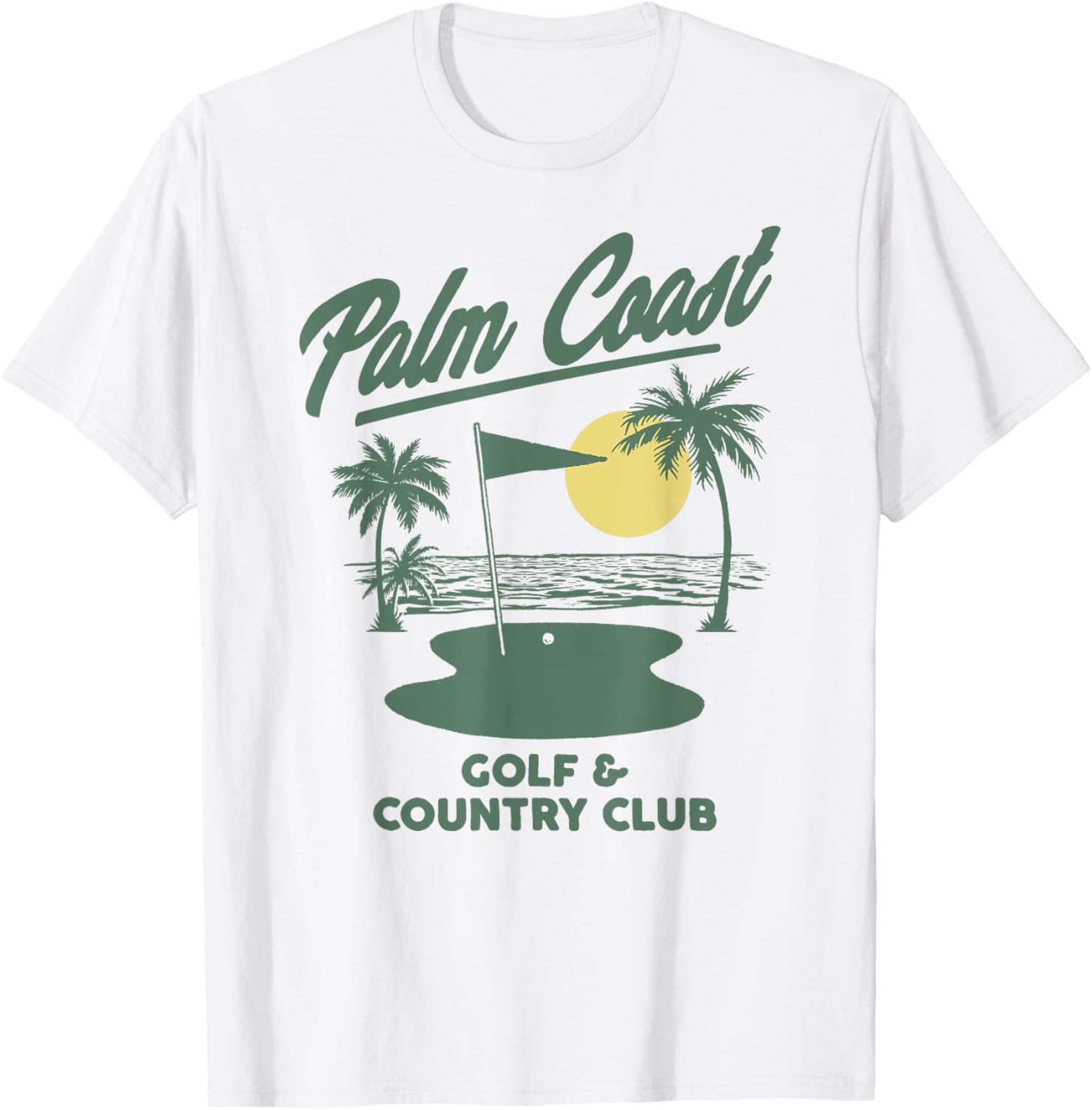 Palm Coast Golf Club Retro Graphic T-Shirt for Stylish Golf Enthusiasts - 1