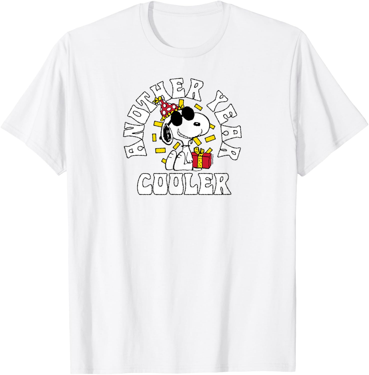 Snoopy Birthday Another Year Cooler T-Shirt for Fun Peanuts Fans - 4