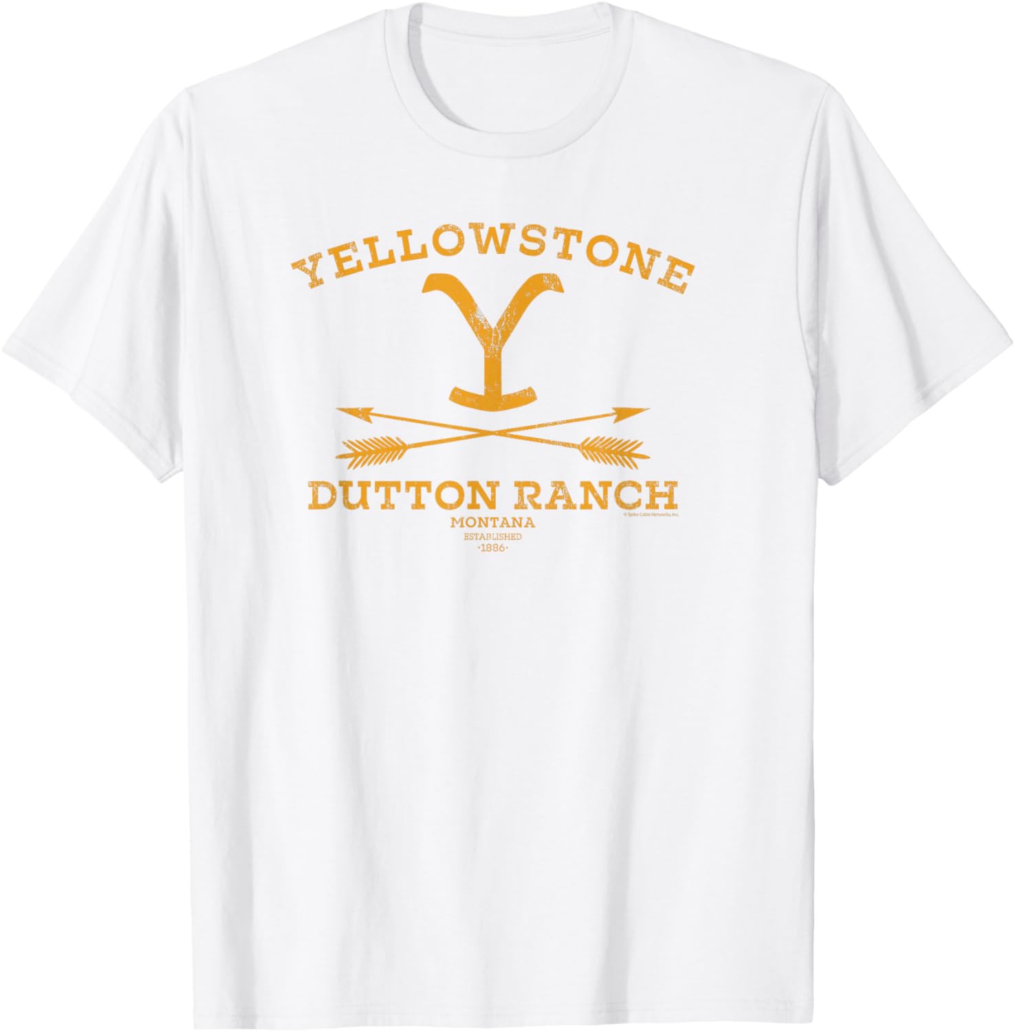 Yellowstone Dutton Ranch Arrows T-Shirt for Women - Black Crew Neck Cotton Blend - 14