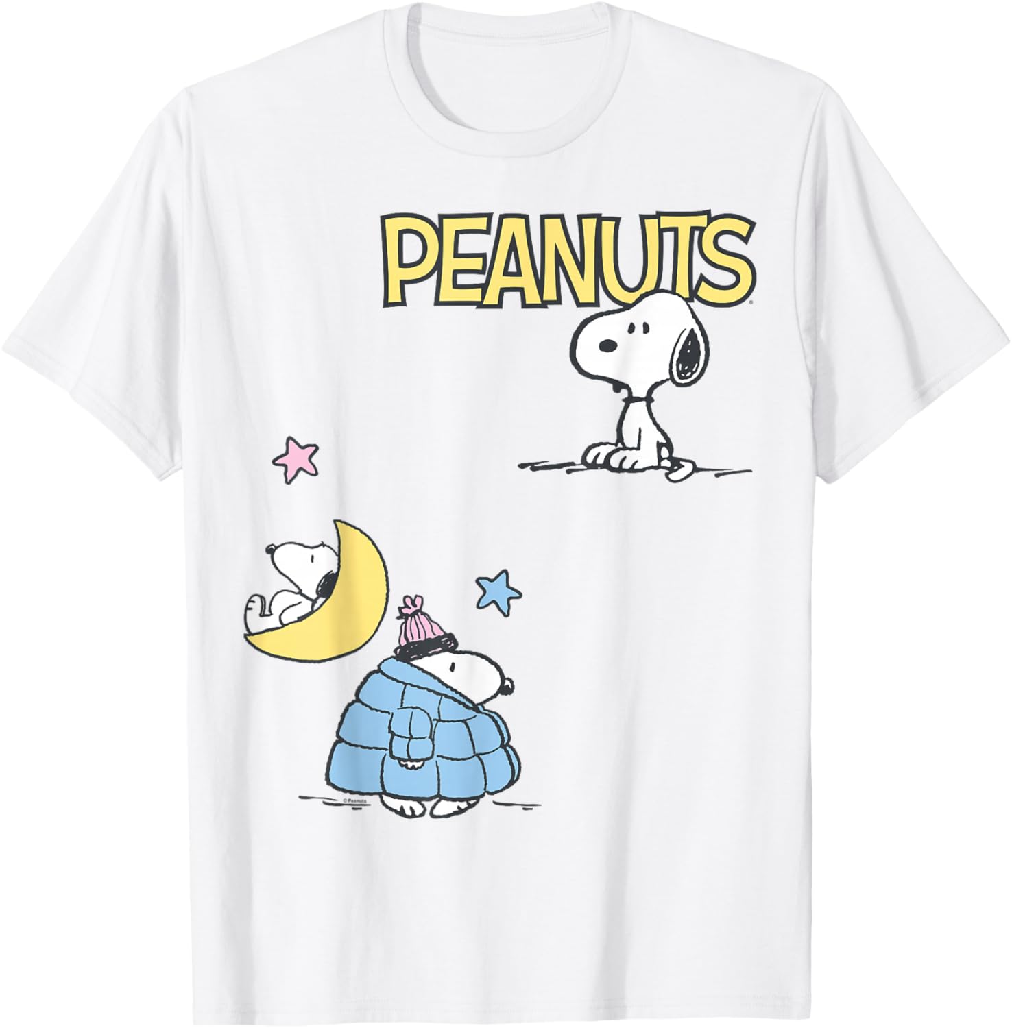 Snoopy Patchwork Puffer Jacket T-Shirt for Fun Fashion Lovers - 7